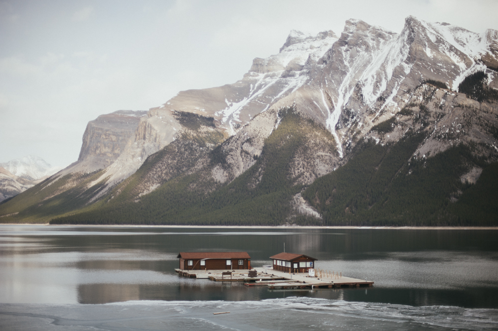 Lake Minnewanka in winter