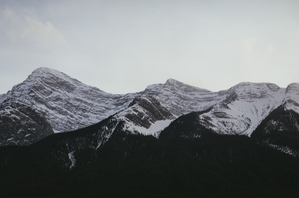 Mountains in the winter, Alberta