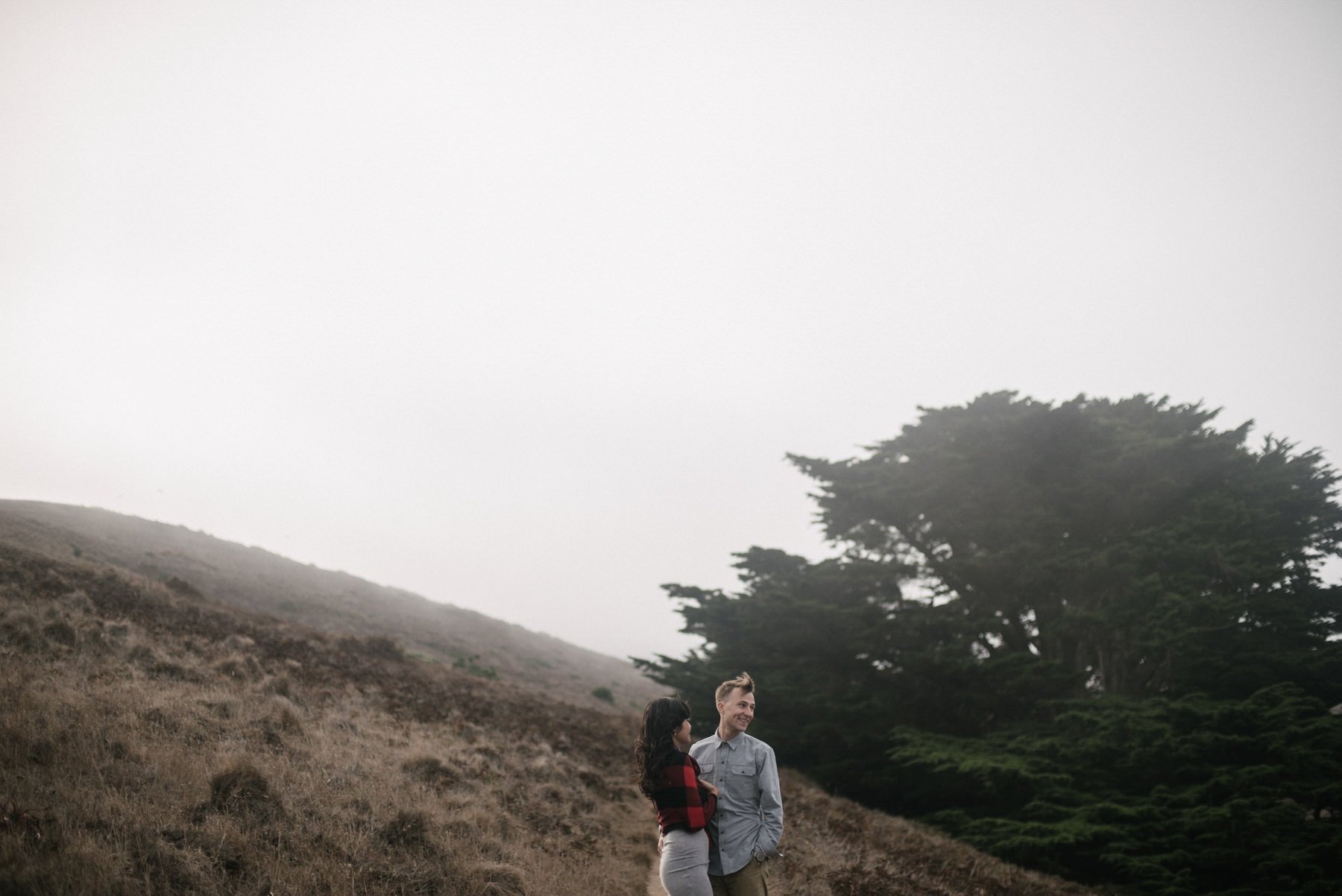 Daring Wanderer Photography - Daring Wanderer - Destination Wedding Photographer - Point Reyes California - Point Reyes Engagement - California wedding photographer - Engagement - Chimney Rock - Limantour Beach - foggy engagement