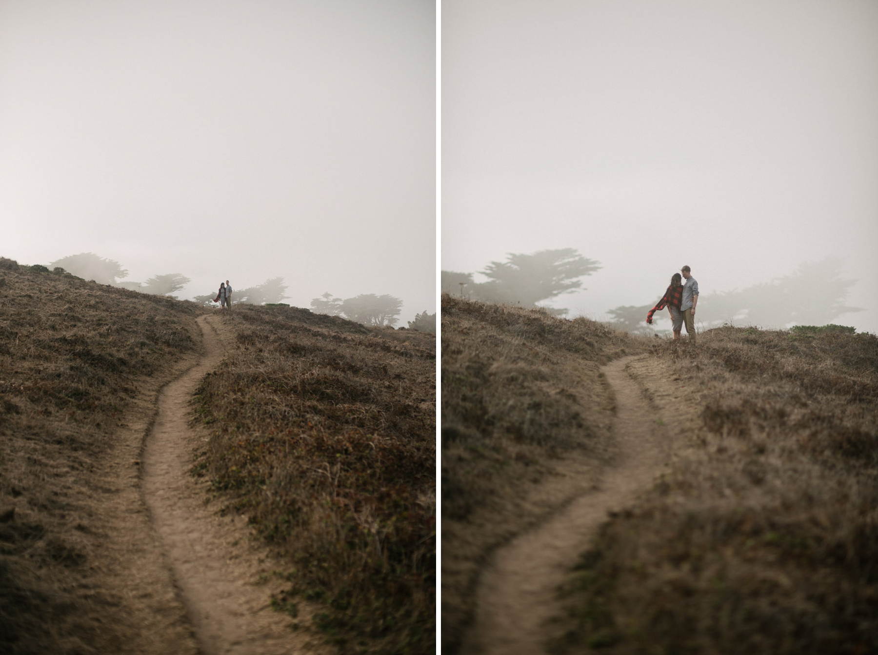 Daring Wanderer Photography - Daring Wanderer - Destination Wedding Photographer - Point Reyes California - Point Reyes Engagement - California wedding photographer - Engagement - Chimney Rock - Limantour Beach - foggy engagement