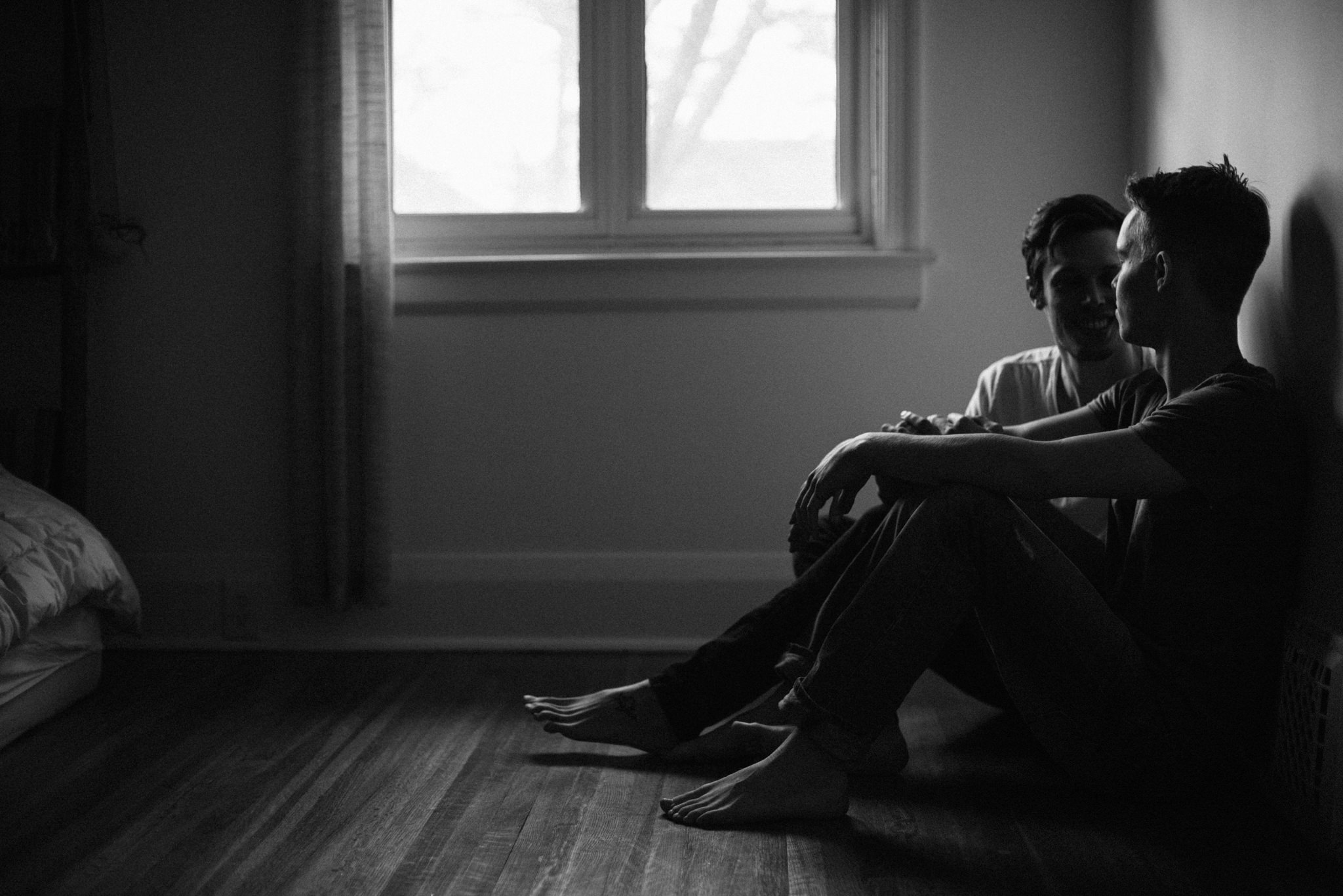 Daring Wanderer Photography - Daring Wanderer - Toronto portrait photographer - same sex couple - gay couple portraits - same sex male couple - intimate - couples session - intimate same sex portrait session - intimate couples session - bedroom shoot - love - lovers shoot