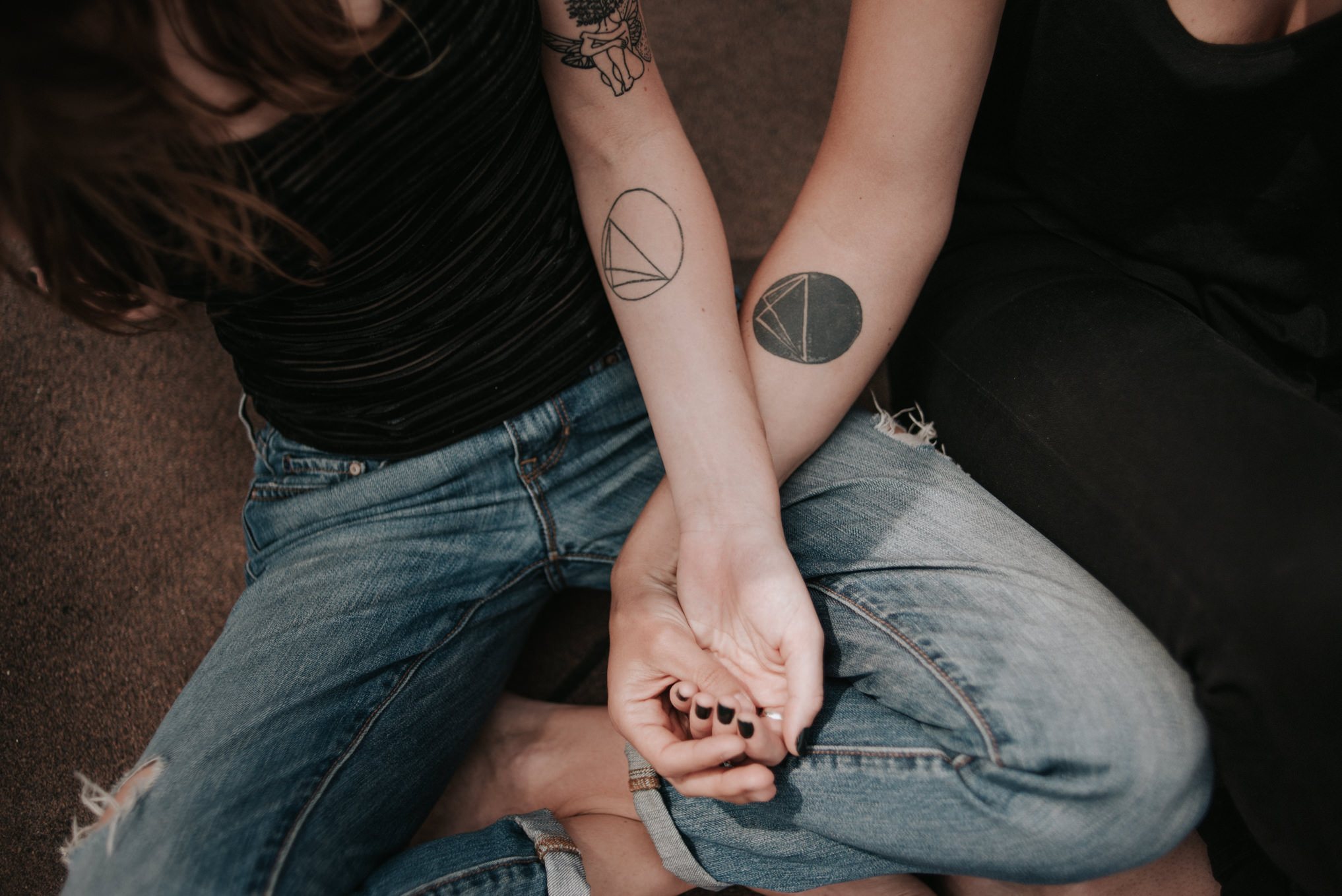 An intimate rooftop femme engagement shoot by Daring Wanderer // www.daringwanderer.com