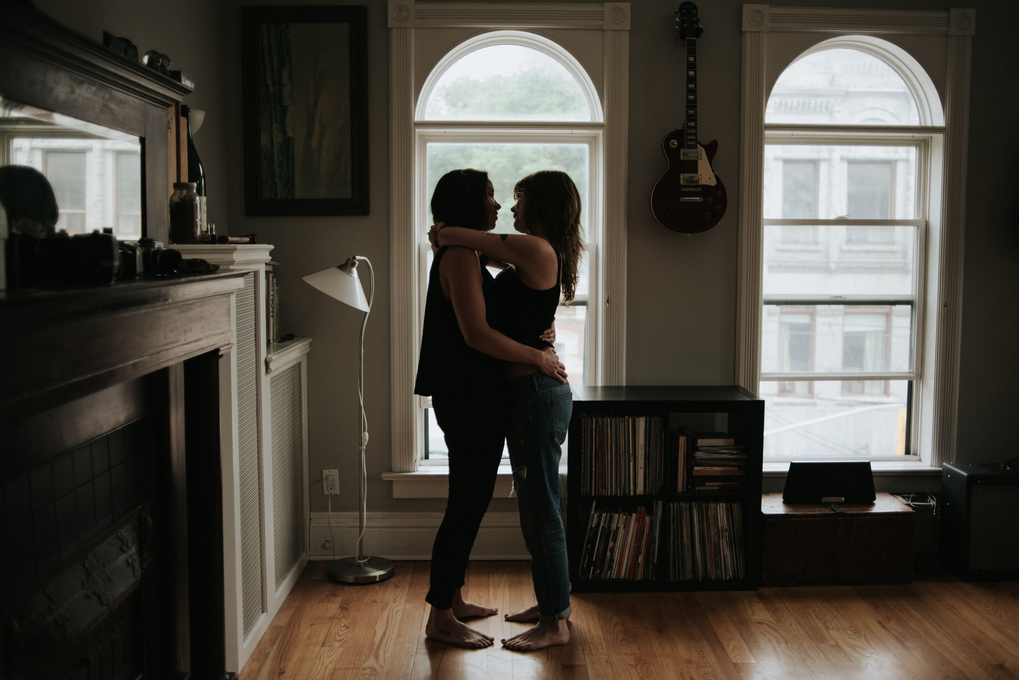 An intimate rooftop femme engagement shoot by Daring Wanderer // www.daringwanderer.com