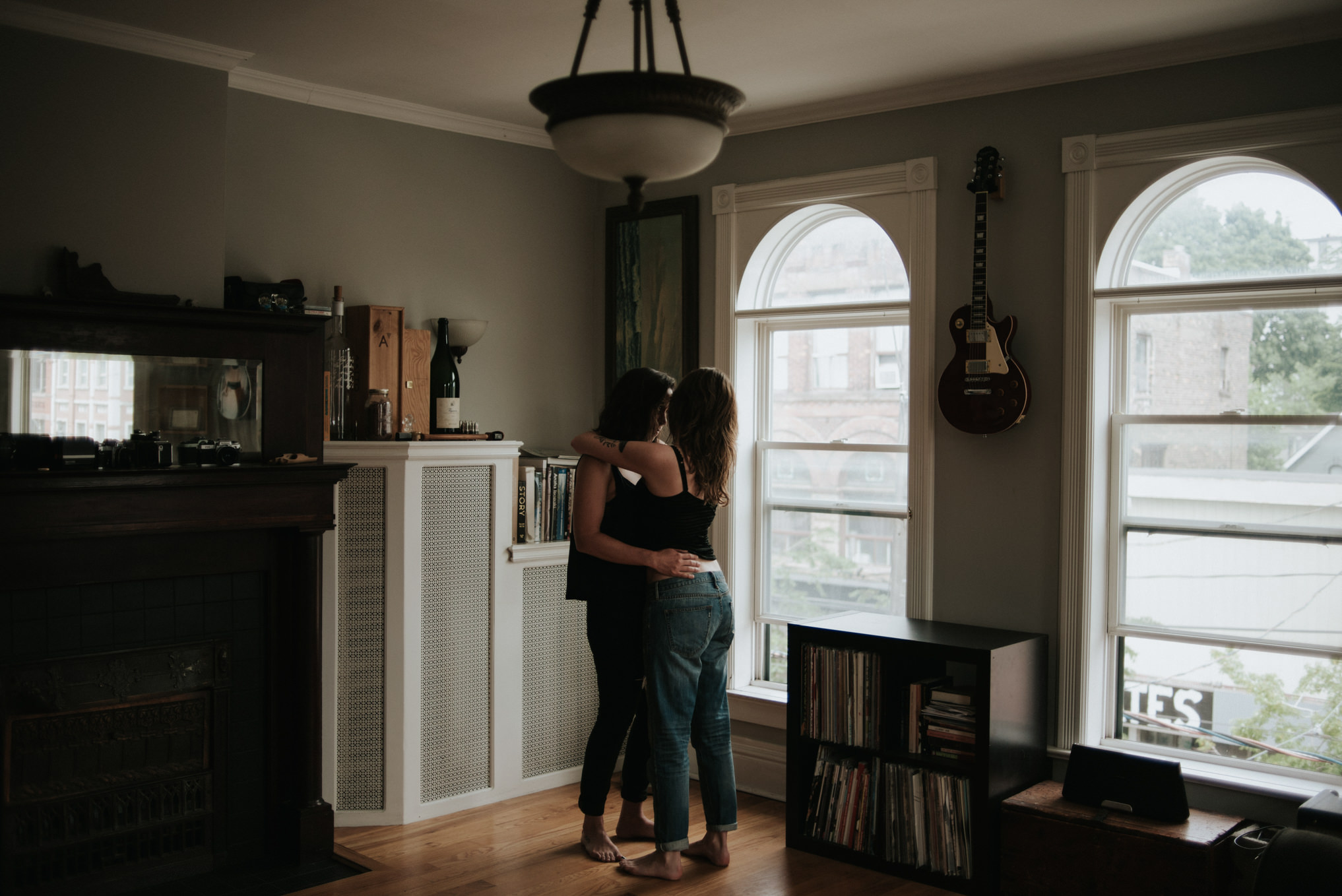 An intimate rooftop femme engagement shoot by Daring Wanderer // www.daringwanderer.com