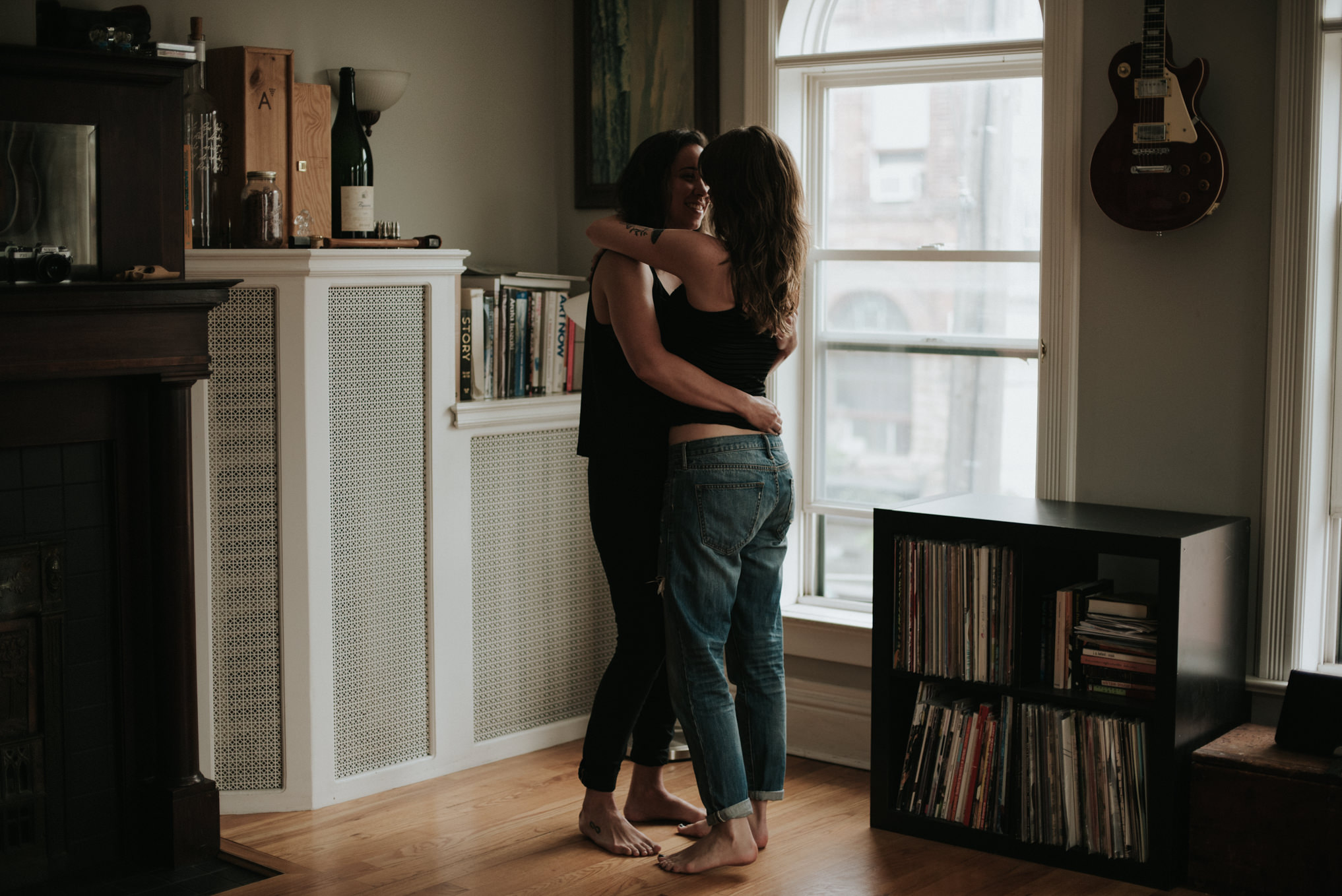 An intimate rooftop femme engagement shoot by Daring Wanderer // www.daringwanderer.com