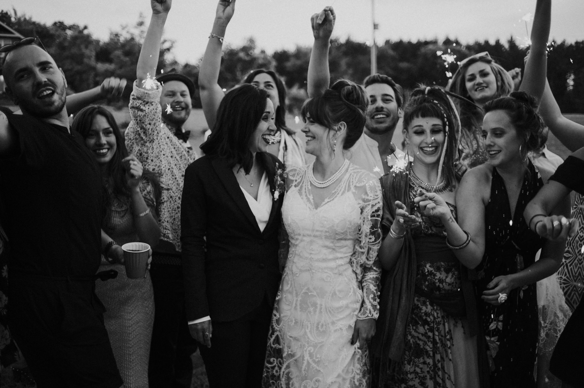 A dreamy femme babe same sex forest wedding at Riverstone Retreat // Daring Wanderer: www.daringwanderer.com