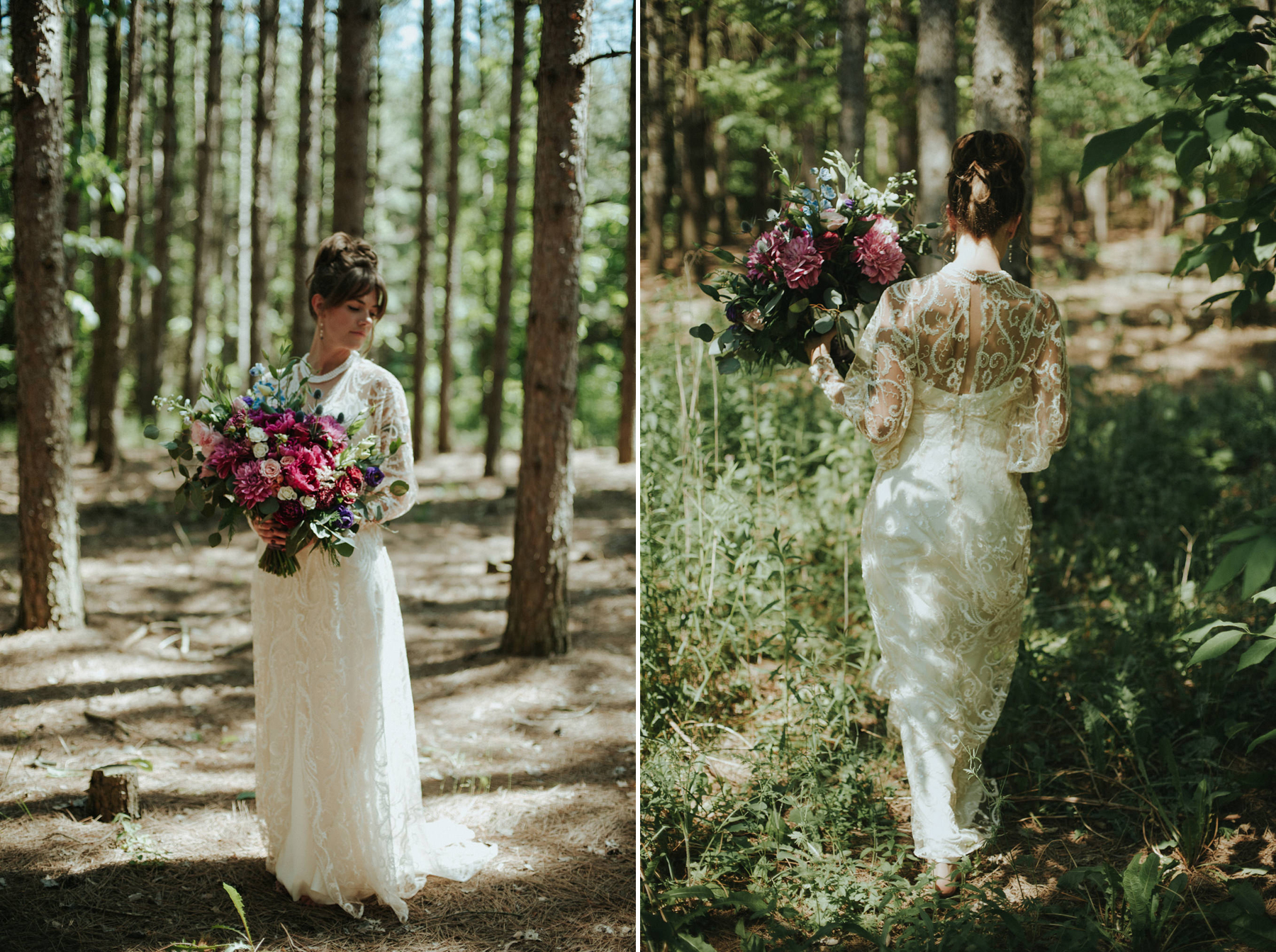 A dreamy femme babe same sex forest wedding at Riverstone Retreat // Daring Wanderer: www.daringwanderer.com