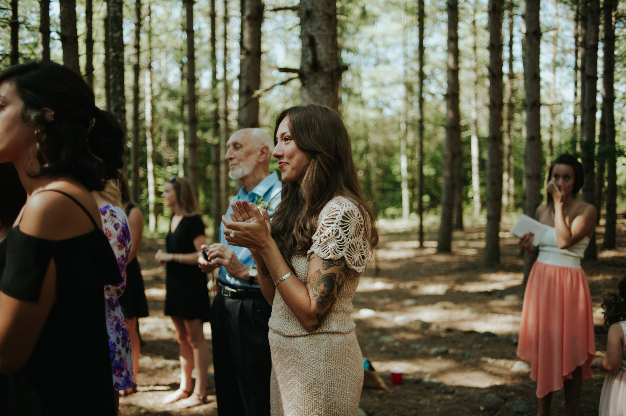 A dreamy femme babe same sex forest wedding at Riverstone Retreat // Daring Wanderer: www.daringwanderer.com