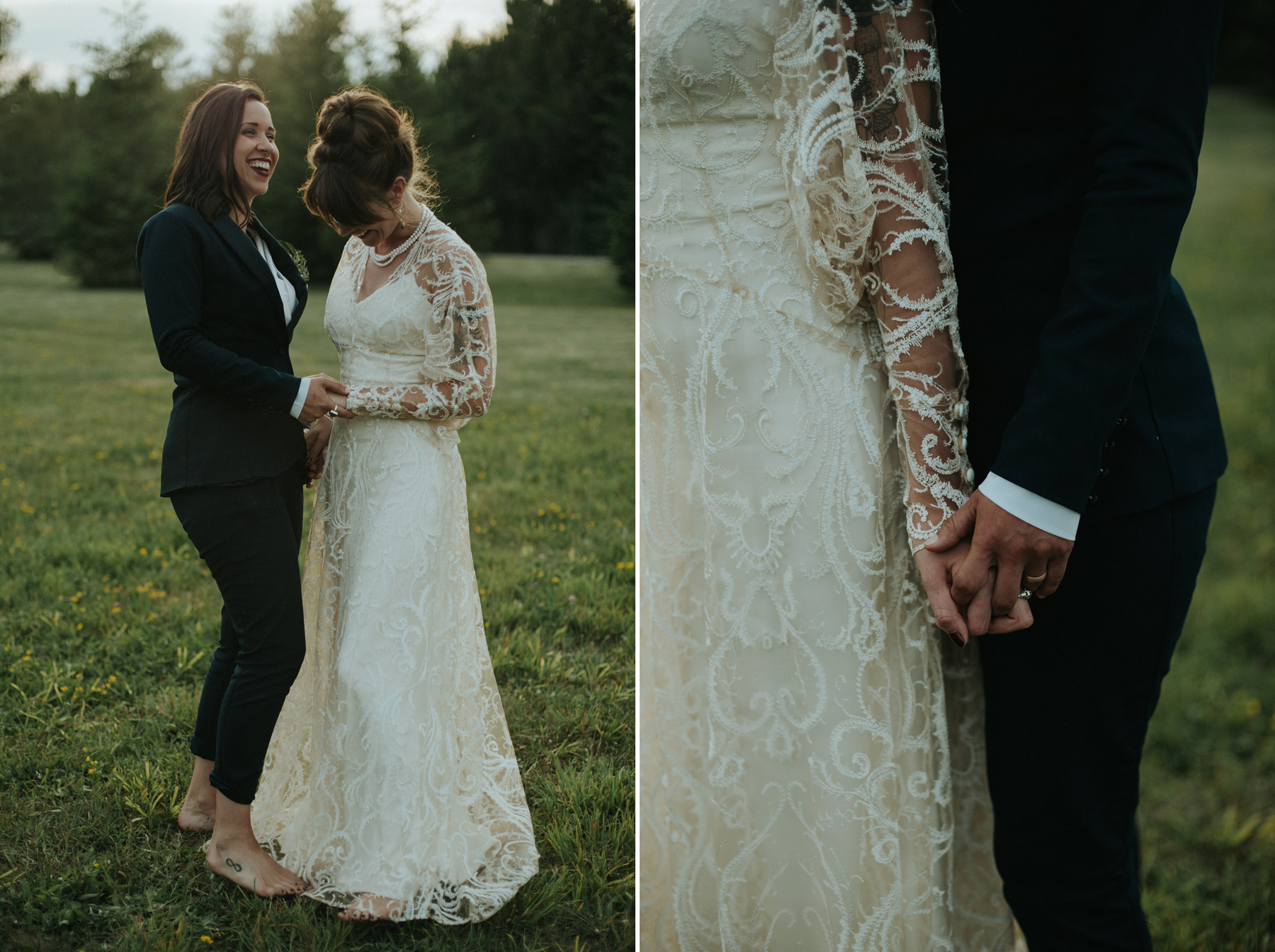 A dreamy femme babe same sex forest wedding at Riverstone Retreat // Daring Wanderer: www.daringwanderer.com