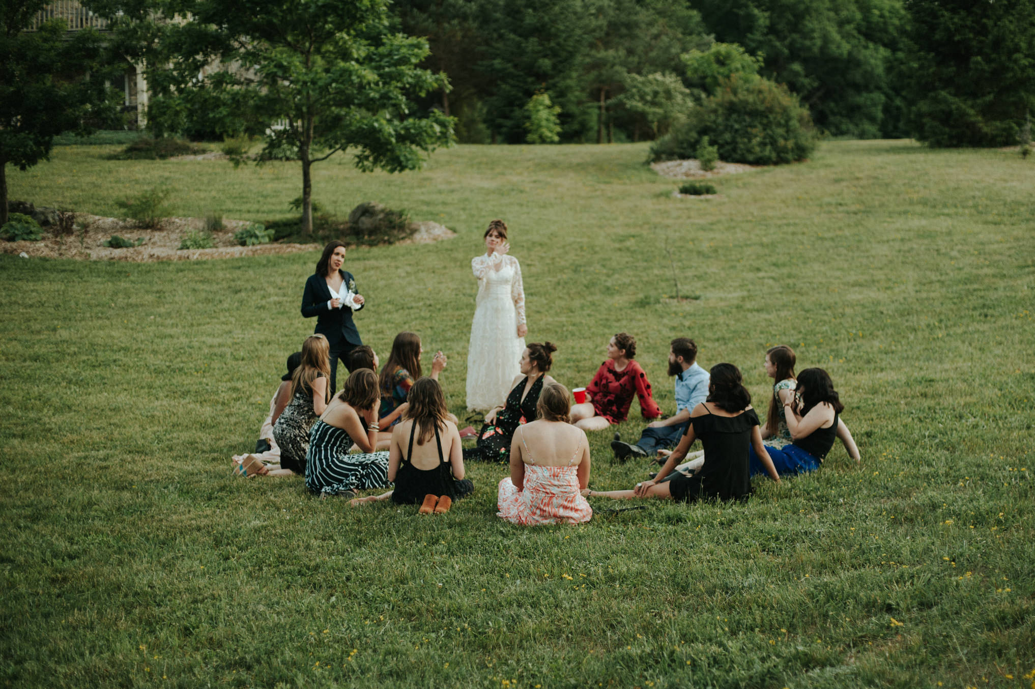 A dreamy femme babe same sex forest wedding at Riverstone Retreat // Daring Wanderer: www.daringwanderer.com