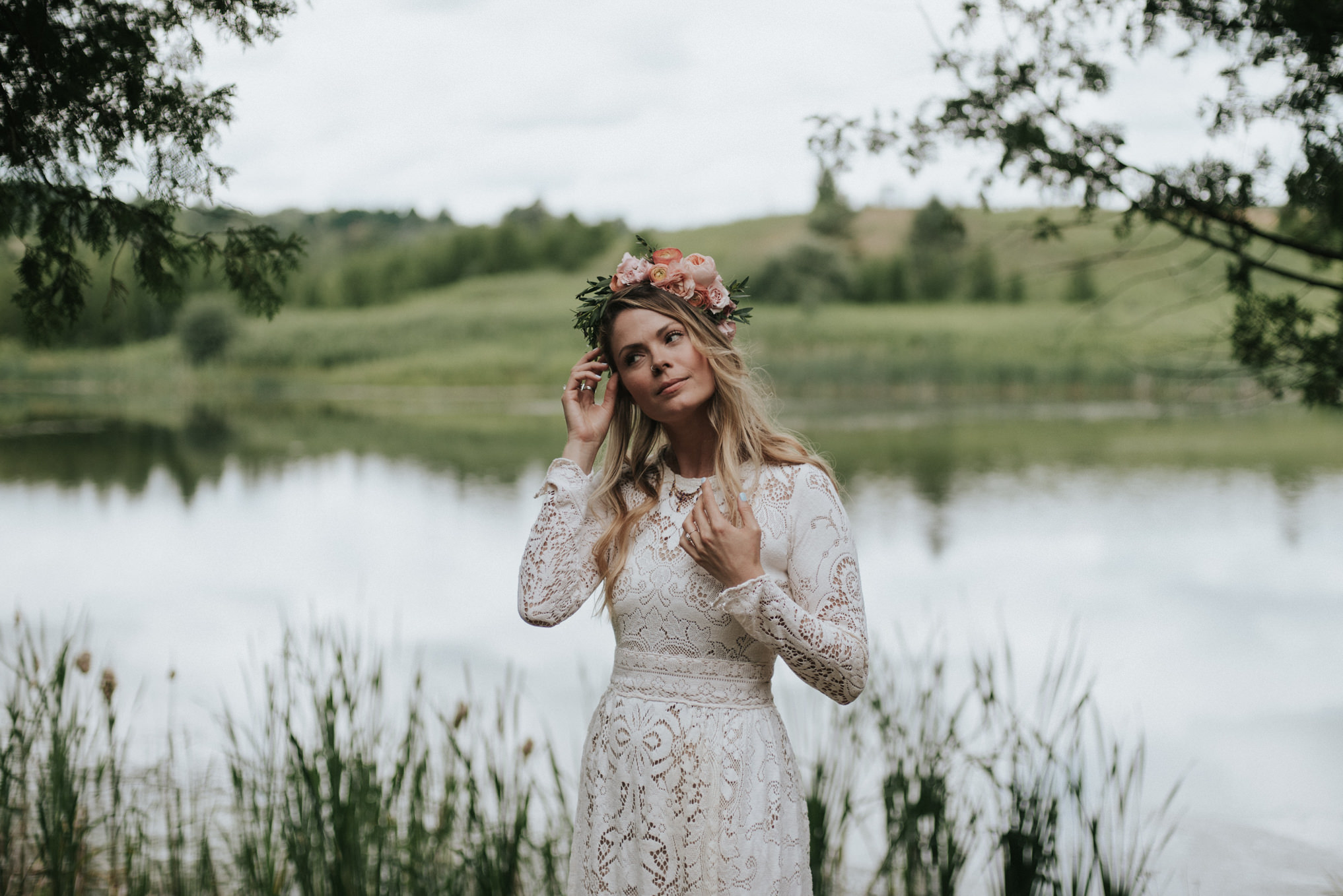 An intimate bohemian outdoor farm wedding at South Pond Farms // Daring Wanderer: www.daringwanderer.com