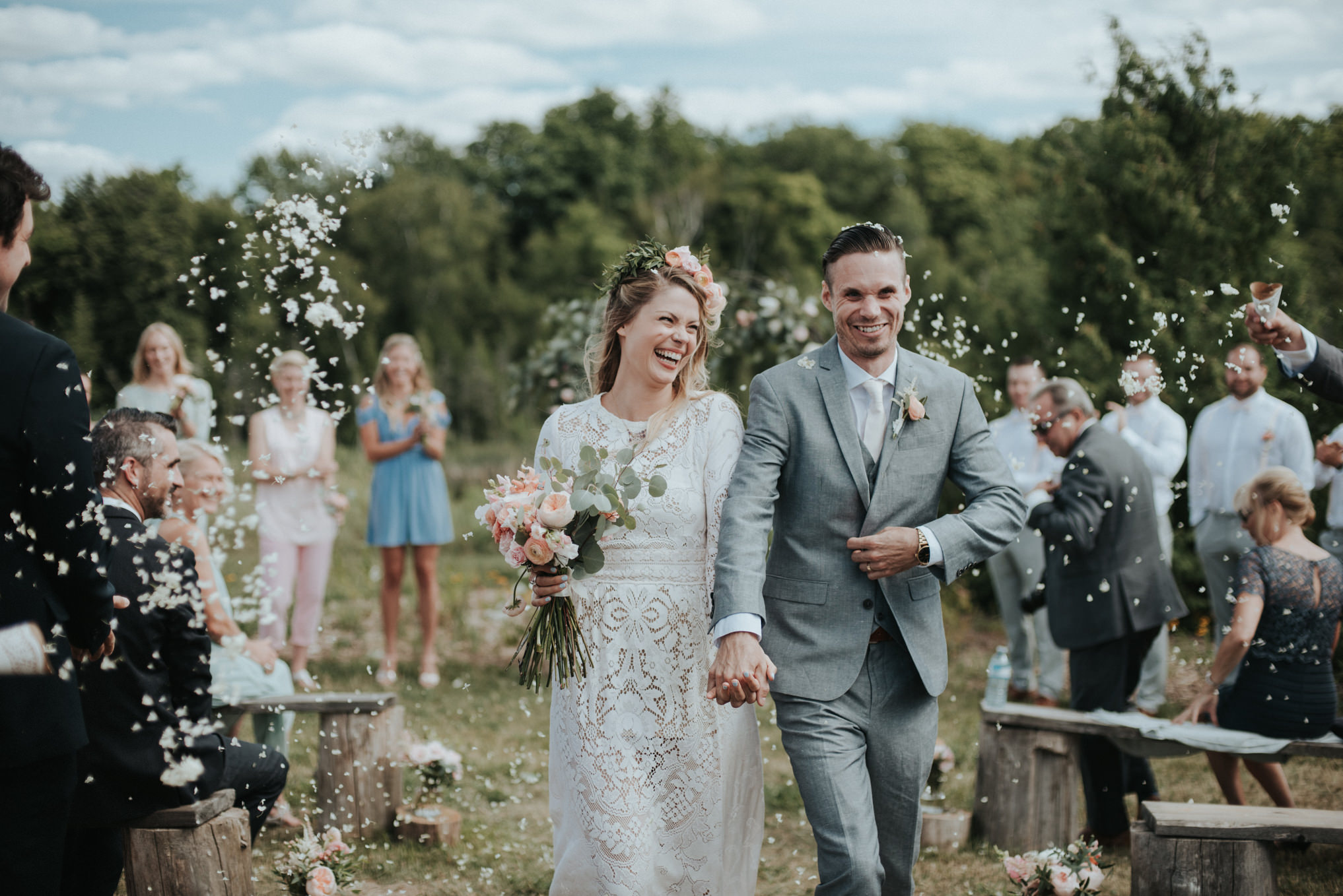 An intimate bohemian outdoor farm wedding at South Pond Farms // Daring Wanderer: www.daringwanderer.com