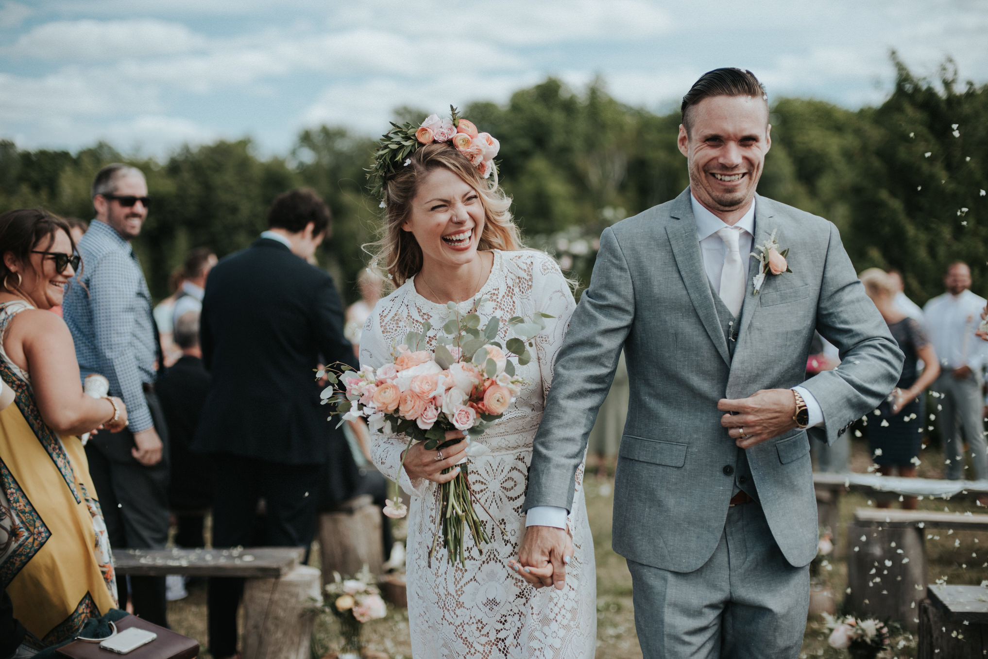 An intimate bohemian outdoor farm wedding at South Pond Farms // Daring Wanderer: www.daringwanderer.com