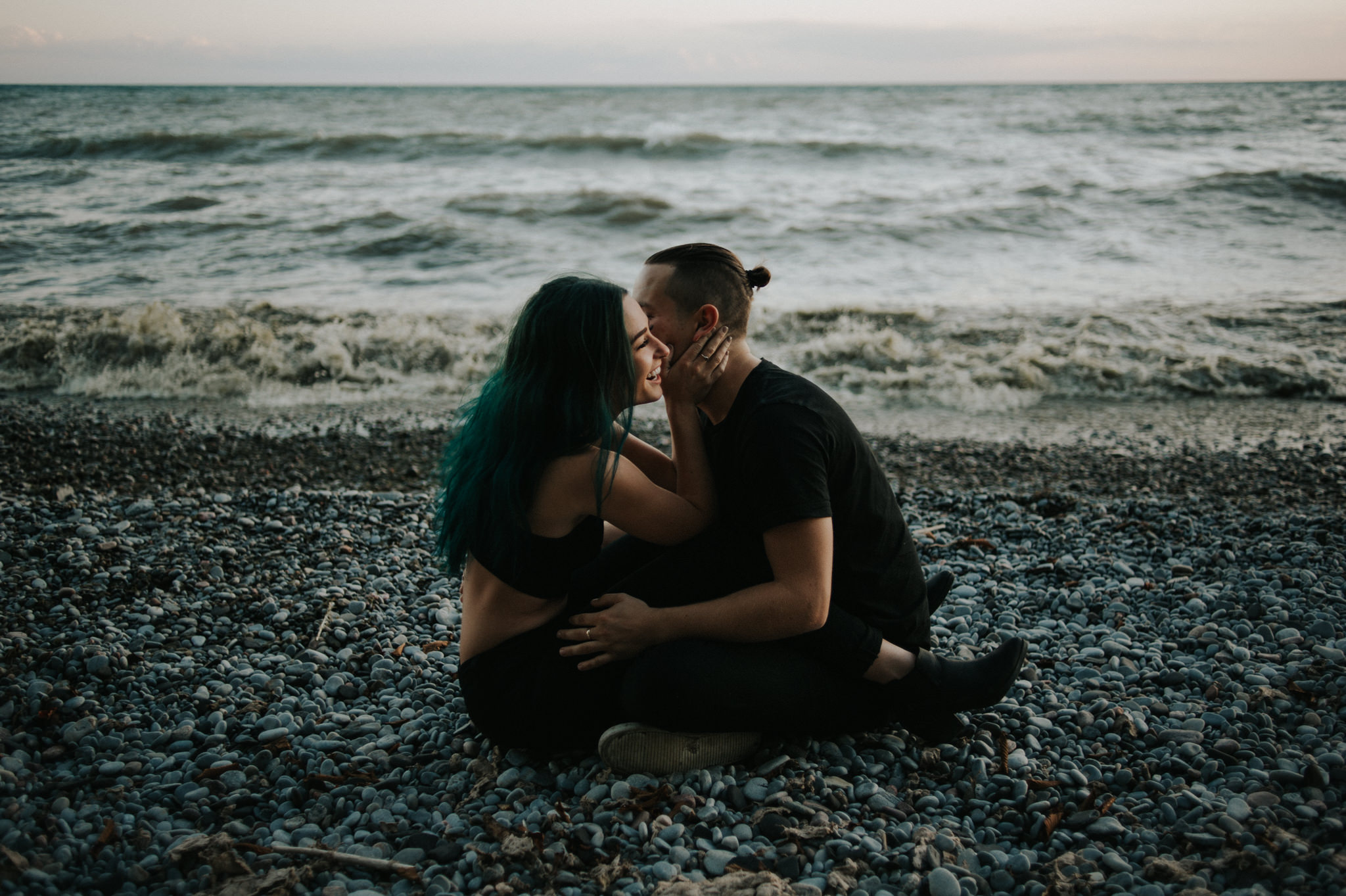 Smoke Bomb Portraits at dusk // Toronto wedding photographer Daring Wanderer 