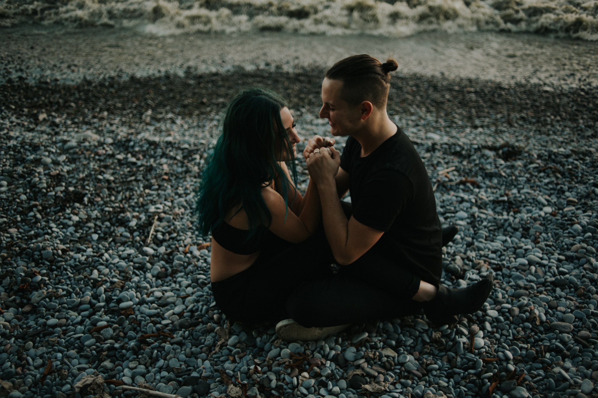 Smoke Bomb Portraits at dusk // Toronto wedding photographer Daring Wanderer 