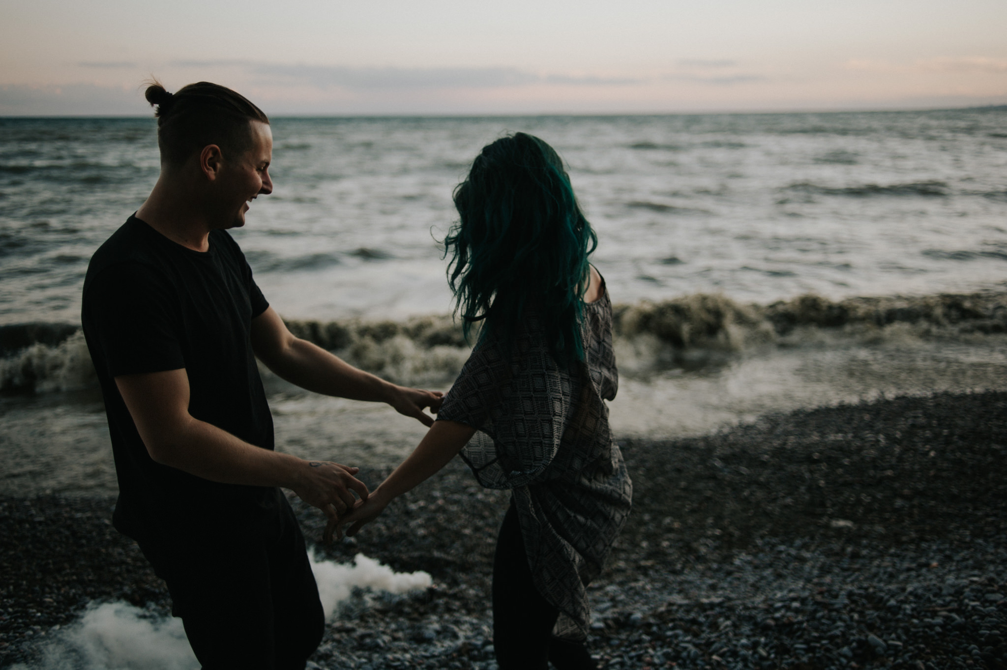 Smoke Bomb Portraits at dusk // Toronto wedding photographer Daring Wanderer 