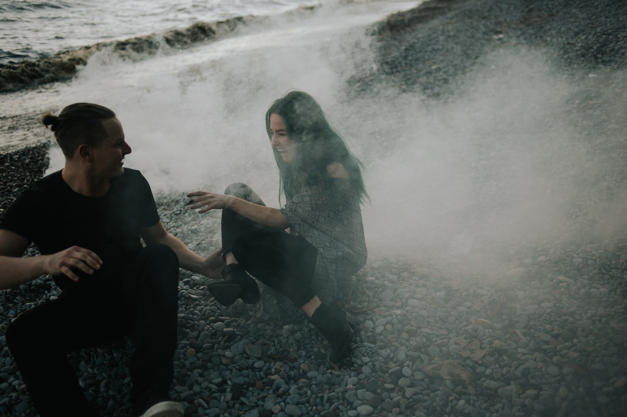 Smoke Bomb Portraits at dusk // Toronto wedding photographer Daring Wanderer 