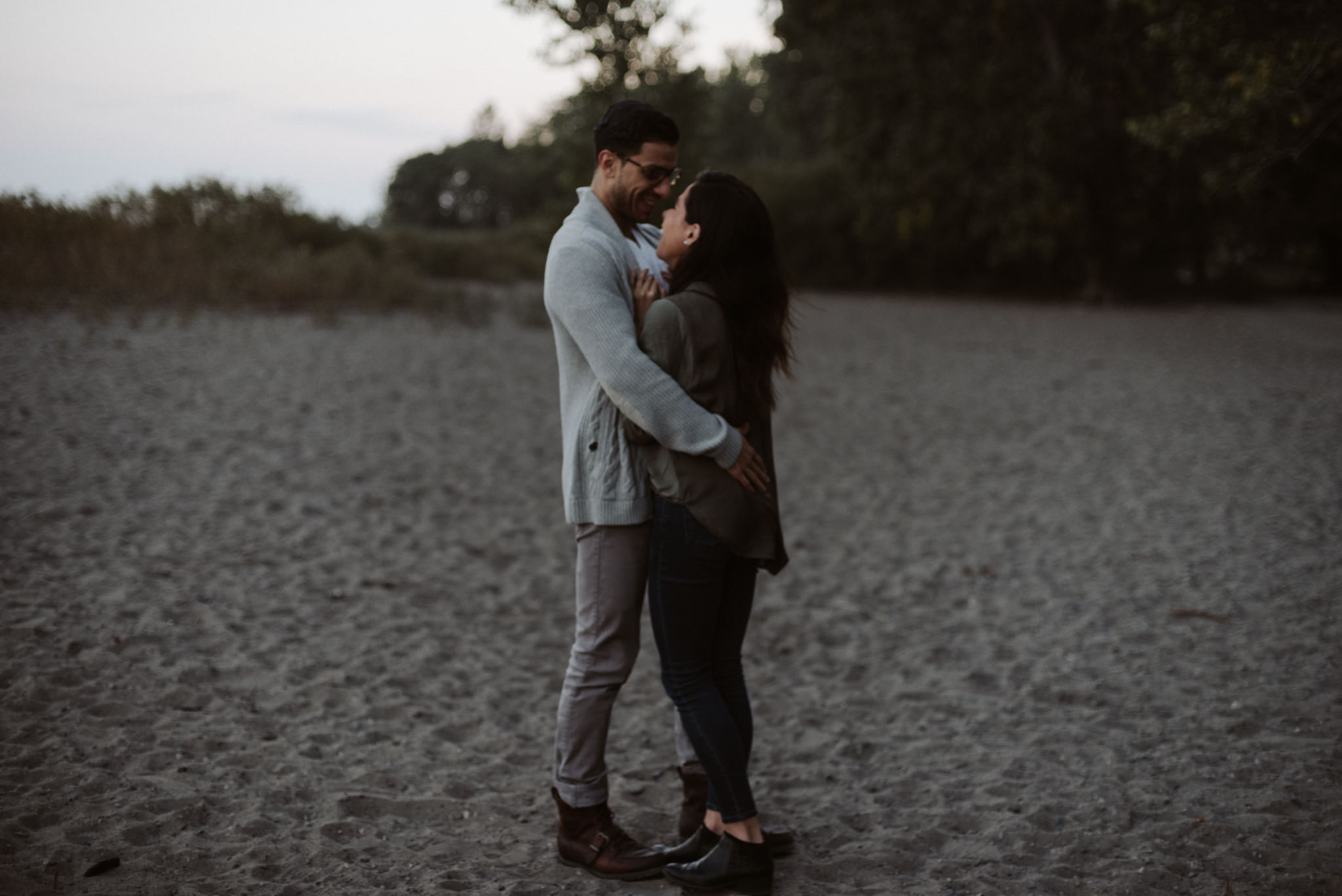 Dreamy Cherry Beach Portraits with some lovers at sunset // Toronto wedding photographer Daring Wanderer 