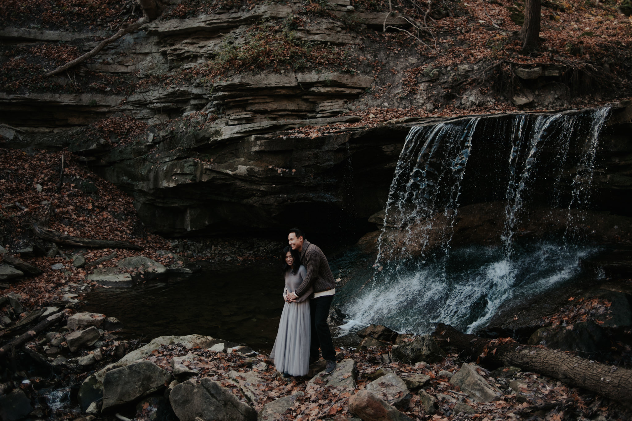 Chasing waterfalls and sunsets, Tews Falls Engagement // Toronto wedding photographer Daring Wanderer 