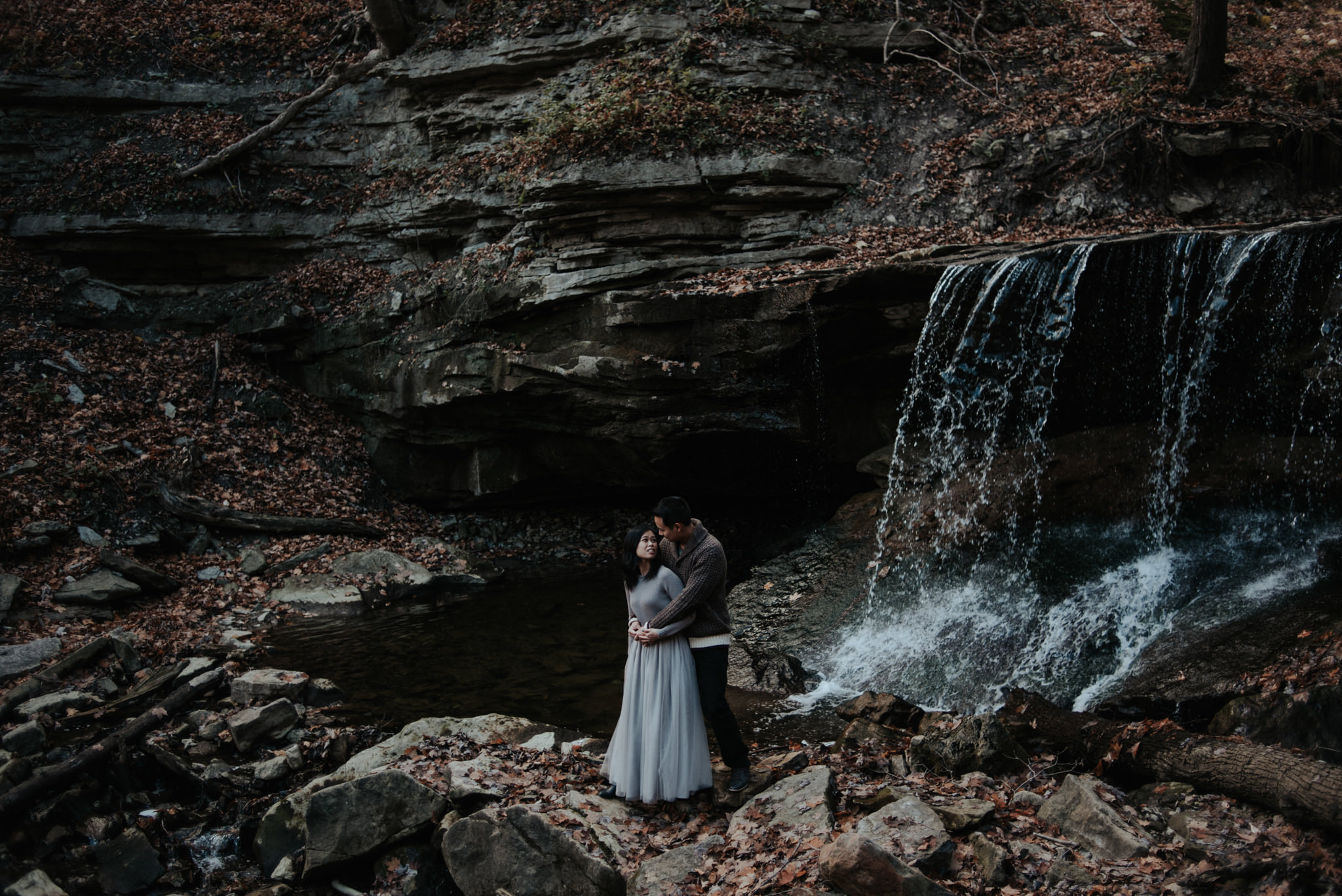 Chasing waterfalls and sunsets, Tews Falls Engagement // Toronto wedding photographer Daring Wanderer 