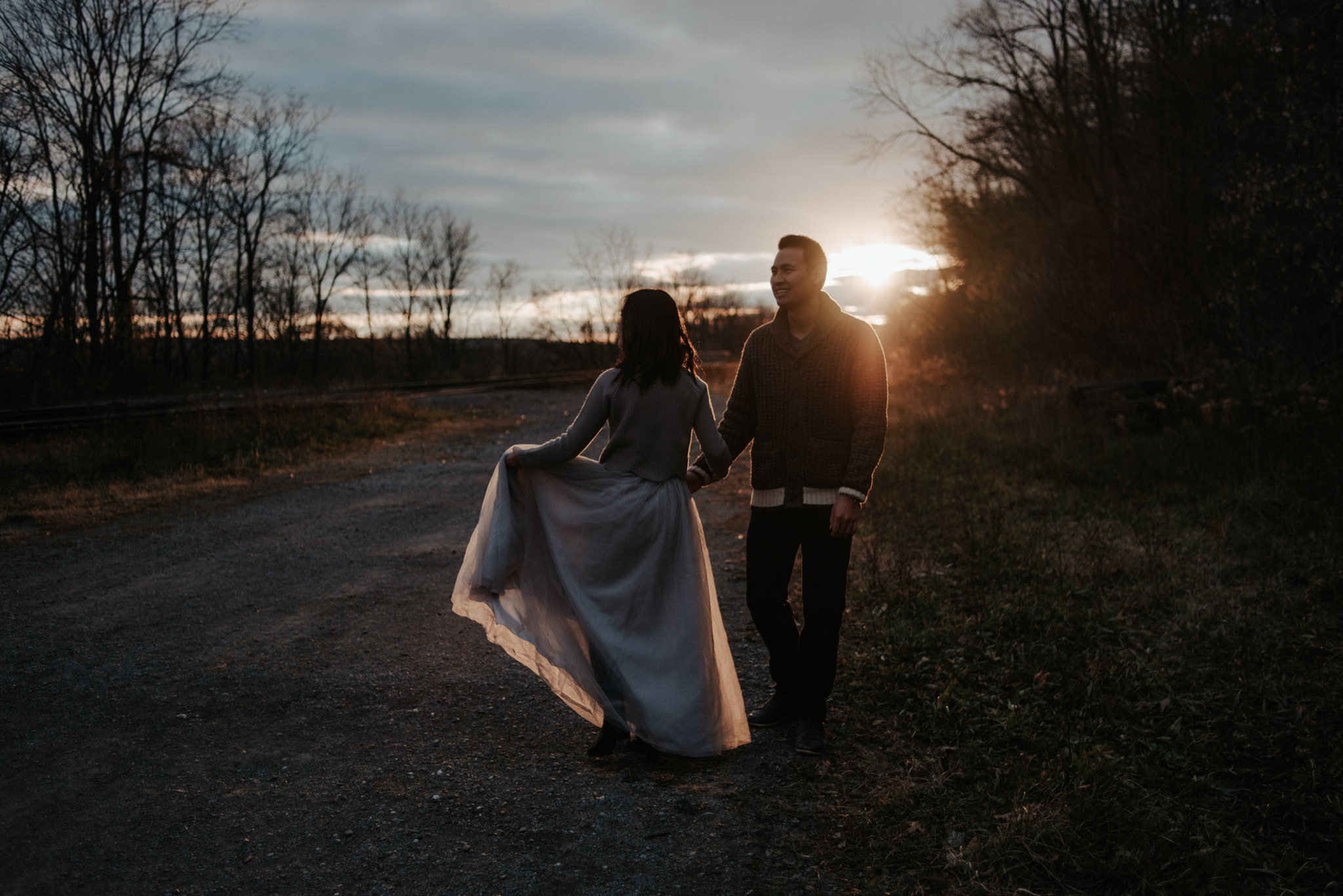 Chasing waterfalls and sunsets, Tews Falls Engagement // Toronto wedding photographer Daring Wanderer 