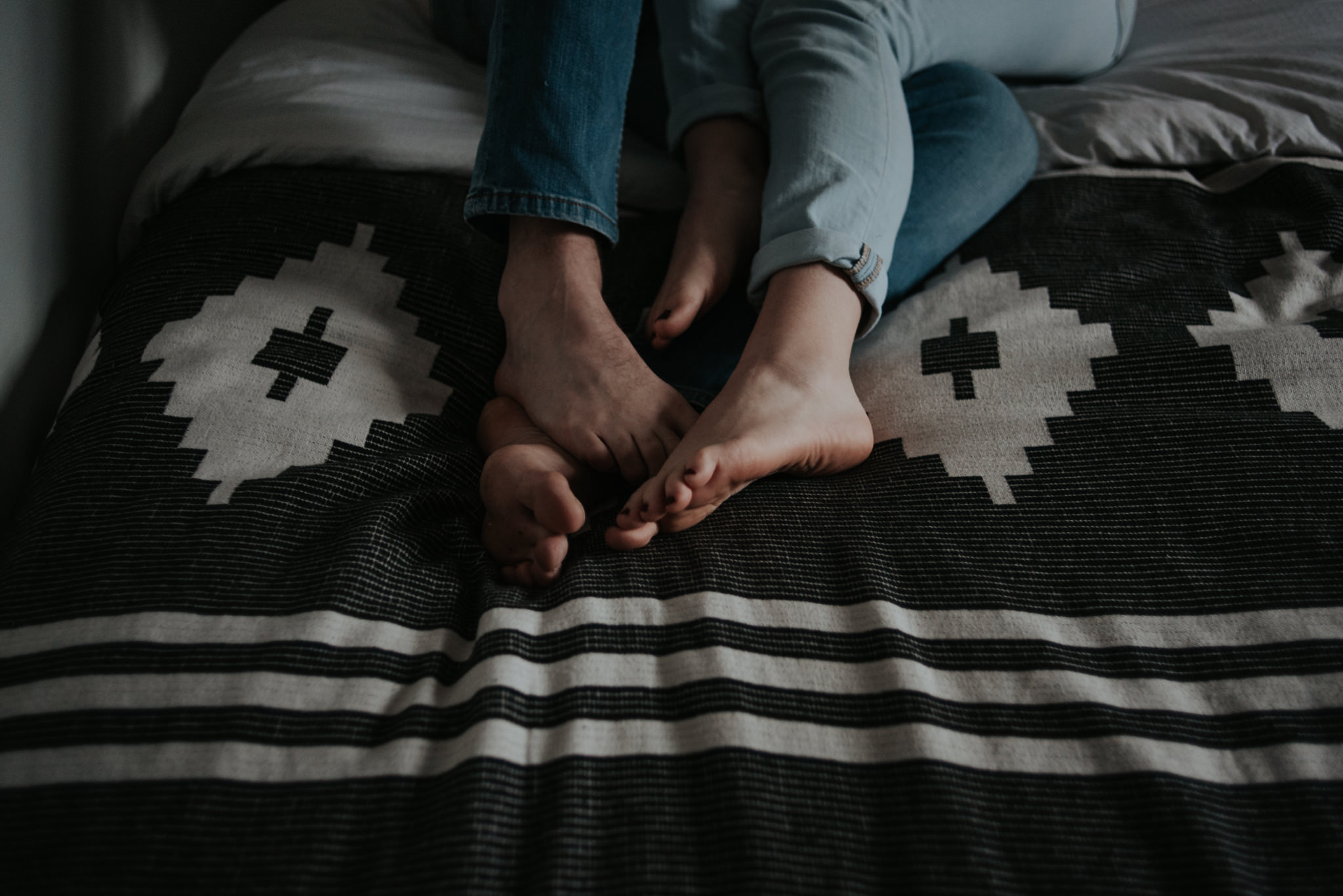 This Intimate In Home Engagement will make you want to cook up some pancakes for breakfast, cozy up by the fire and then hop in the bath tub while he reads to you and washes your hair // Photographed by Toronto Wedding Photographer Daring Wanderer