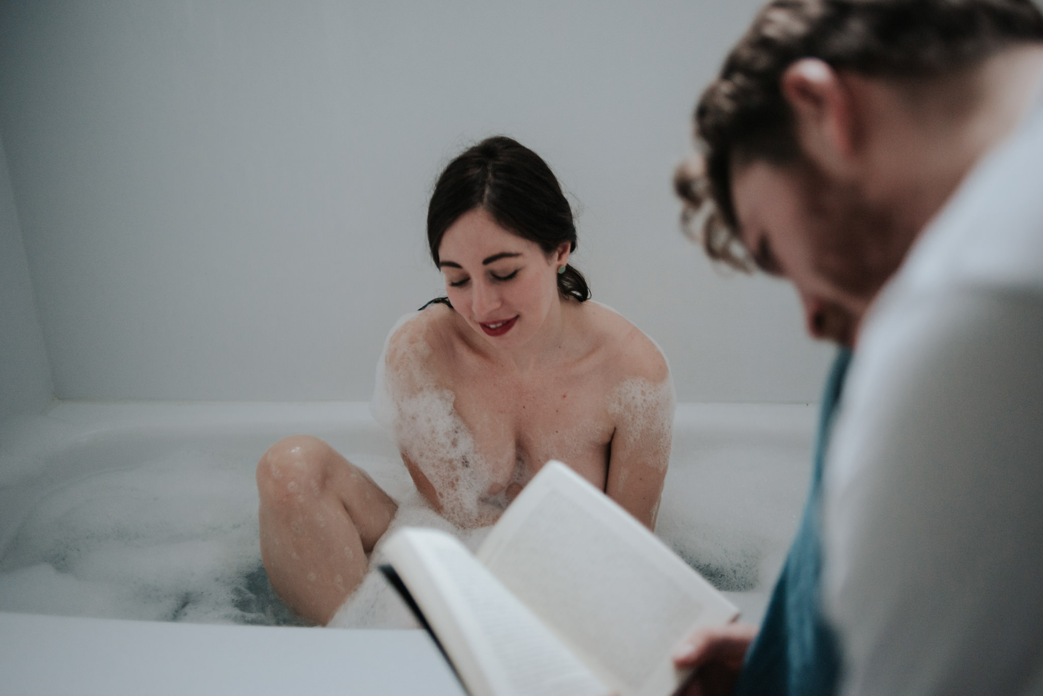 This Intimate In Home Engagement will make you want to cook up some pancakes for breakfast, cozy up by the fire and then hop in the bath tub while he reads to you and washes your hair // Photographed by Toronto Wedding Photographer Daring Wanderer