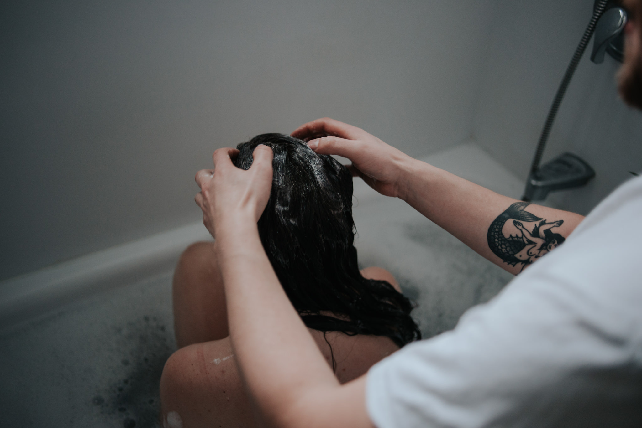 This Intimate In Home Engagement will make you want to cook up some pancakes for breakfast, cozy up by the fire and then hop in the bath tub while he reads to you and washes your hair // Photographed by Toronto Wedding Photographer Daring Wanderer