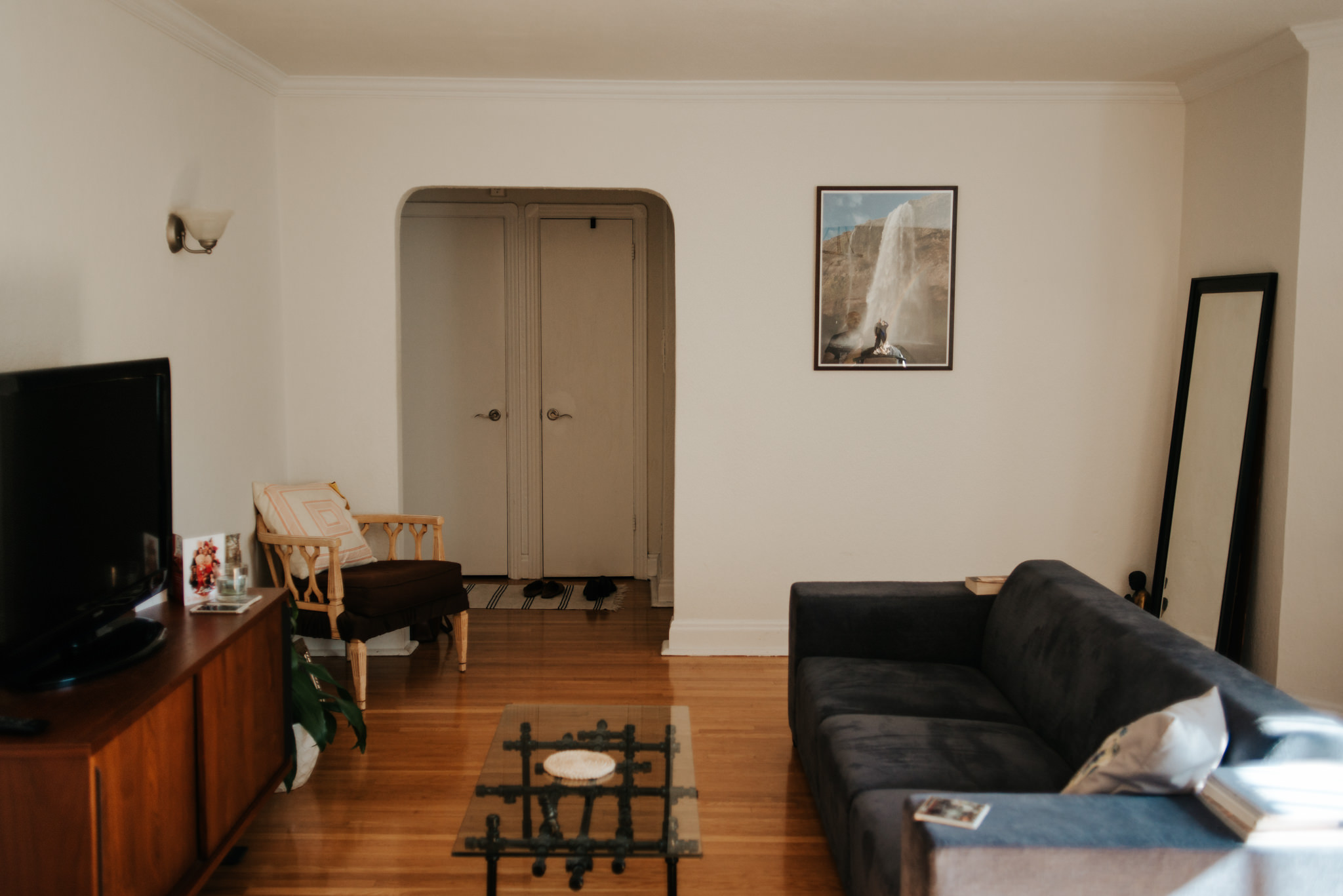 Morning light in eclectic apartment