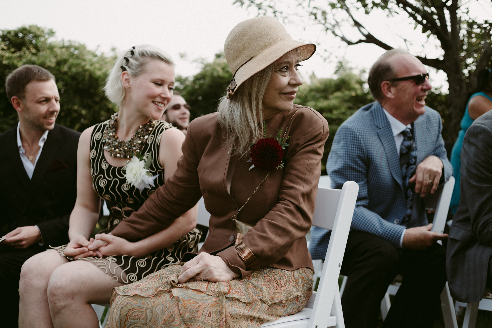 Guests at wedding ceremony