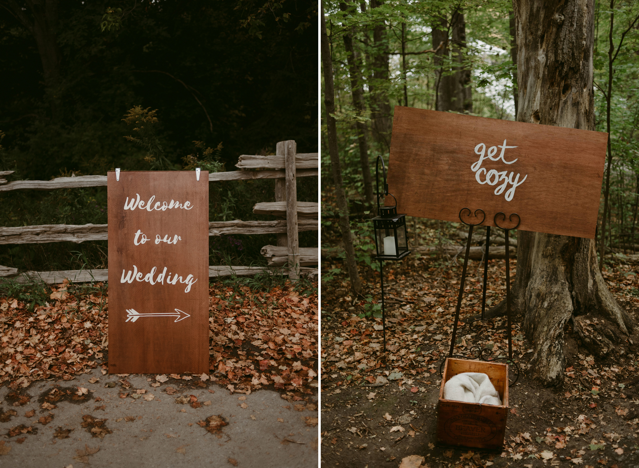 DIY wooden wedding sign