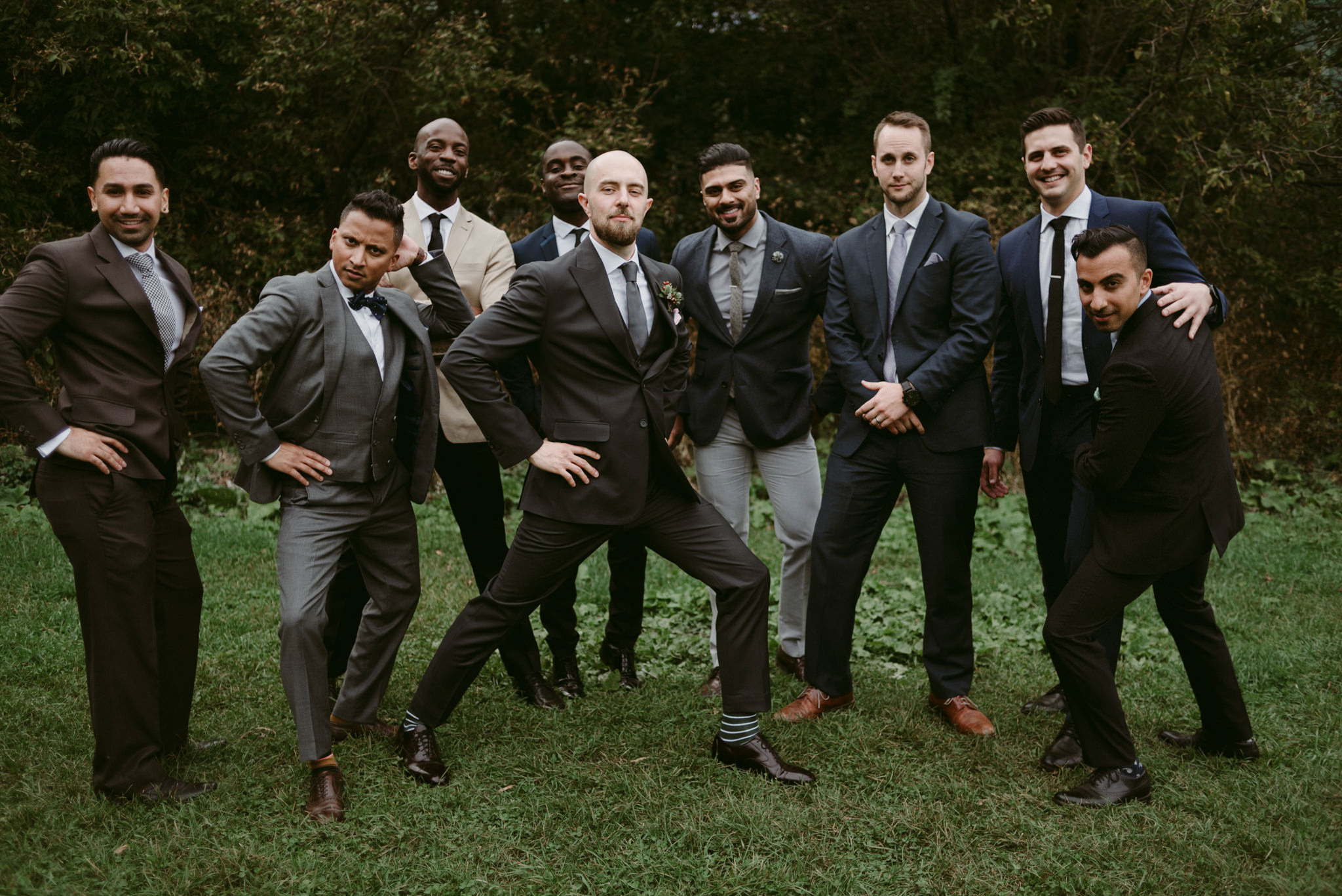 Groomsmen posing