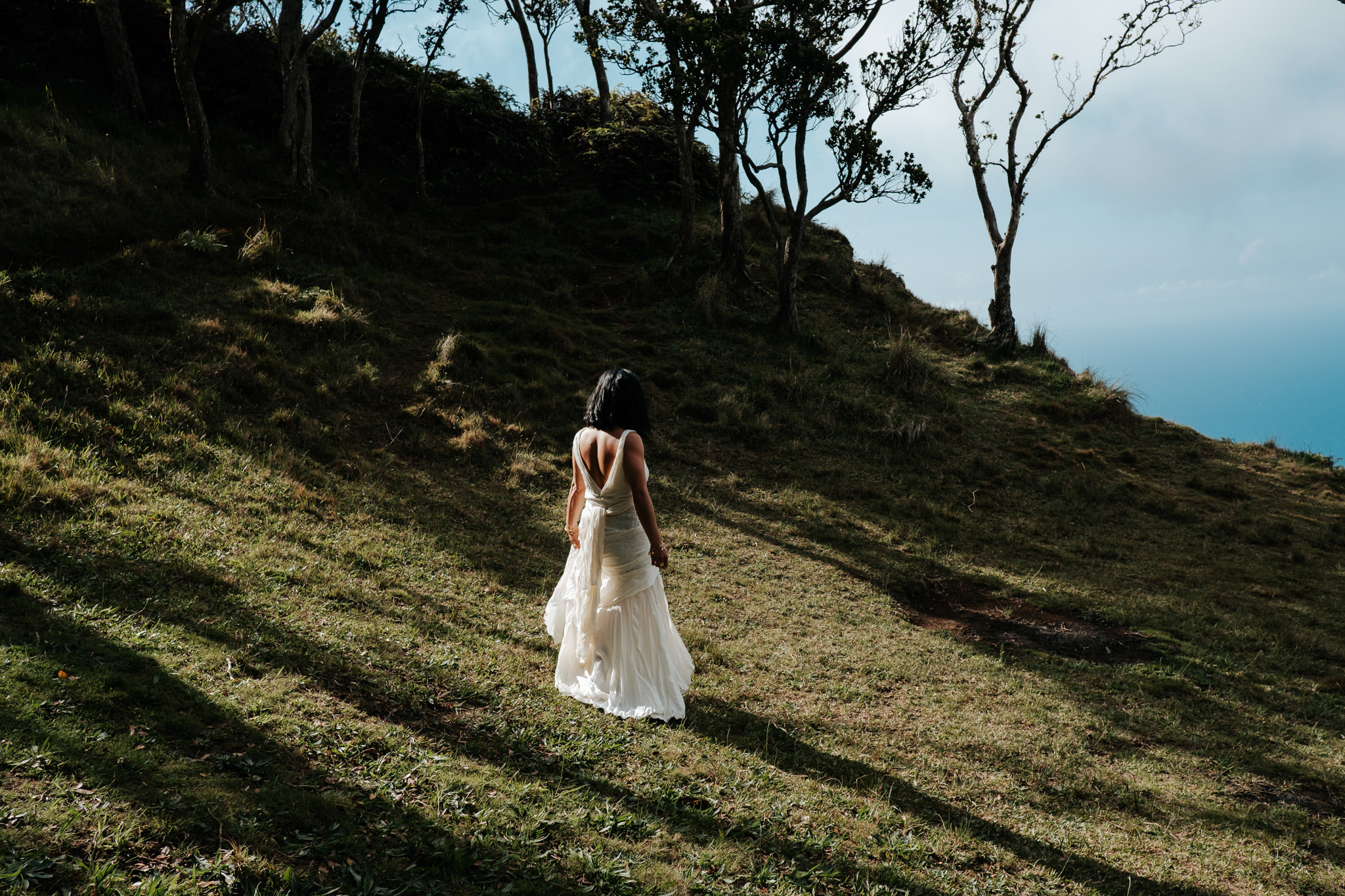 bride in sunlight