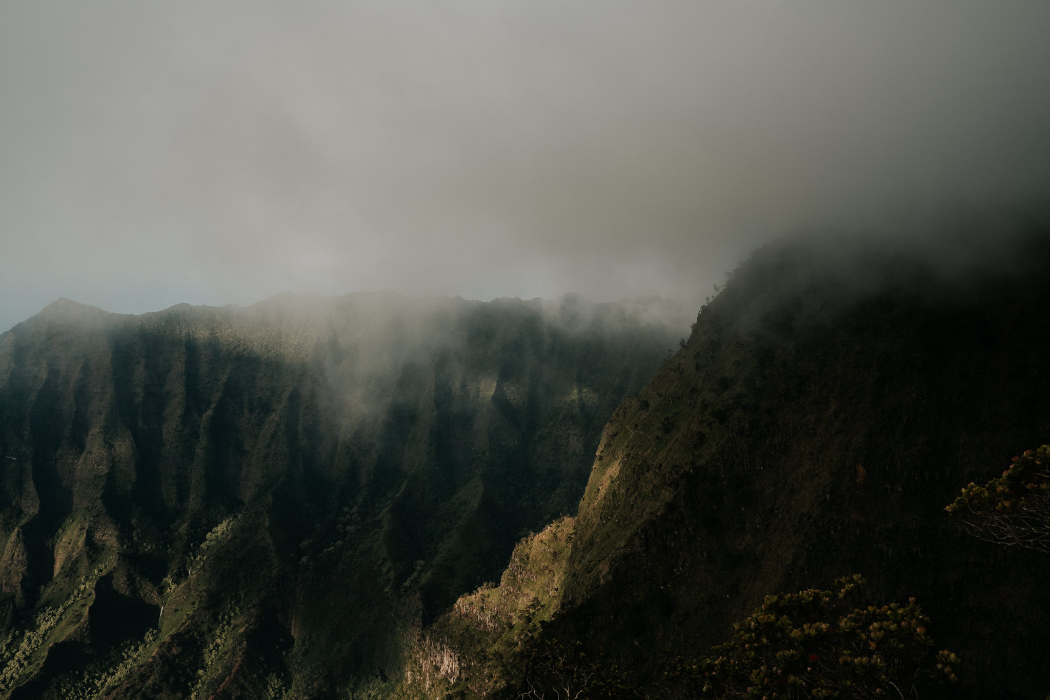 na pali coast in fog