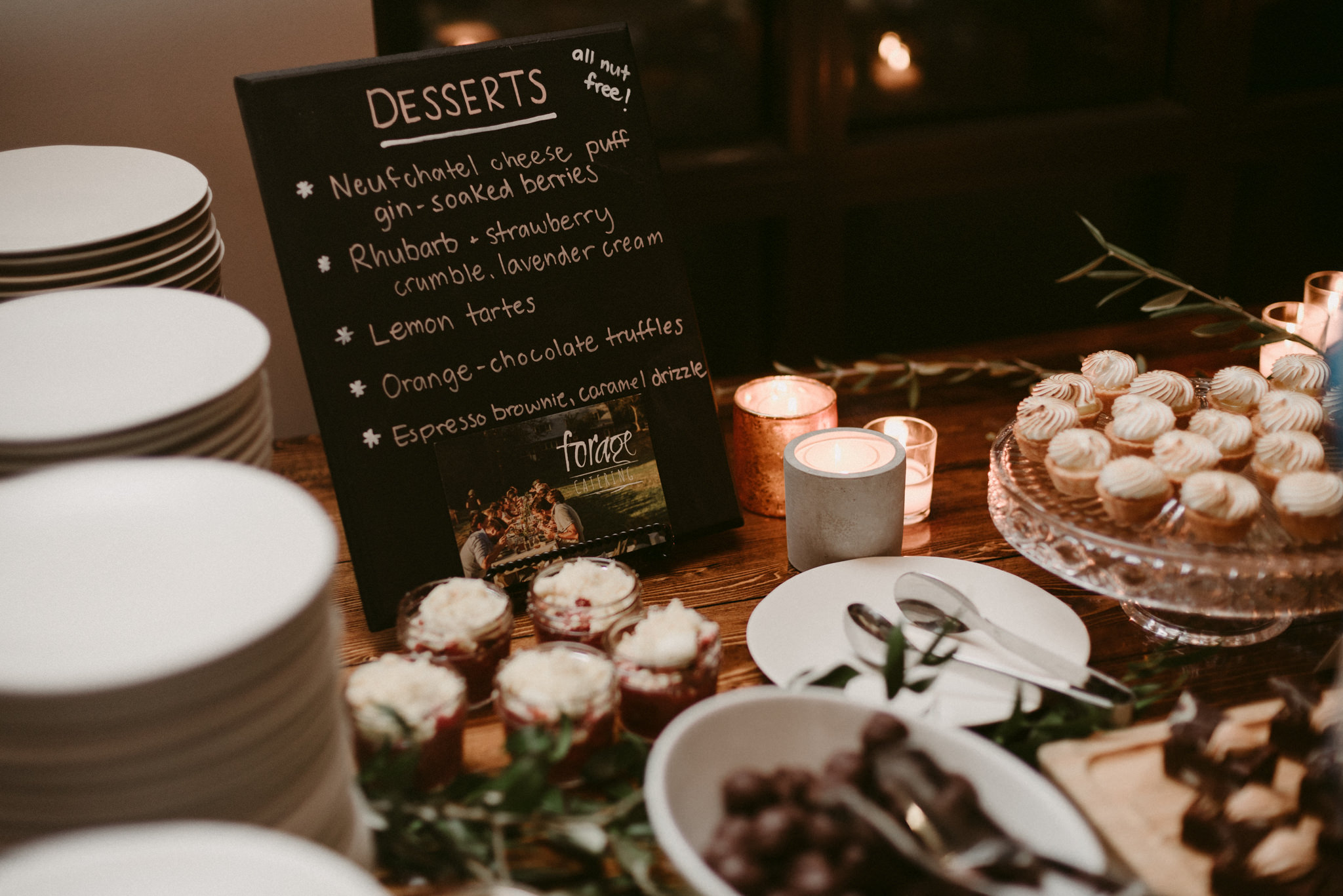 dessert table at wedding