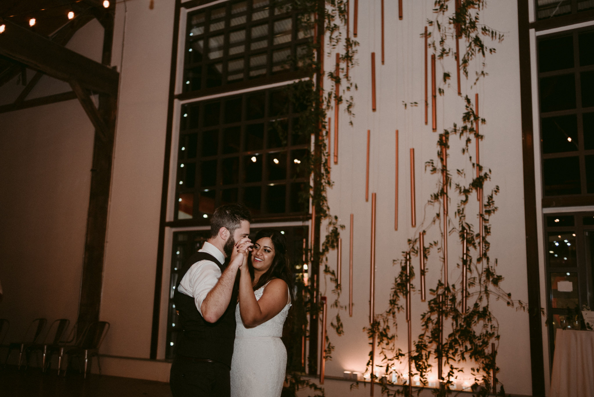 bride and groom first dance