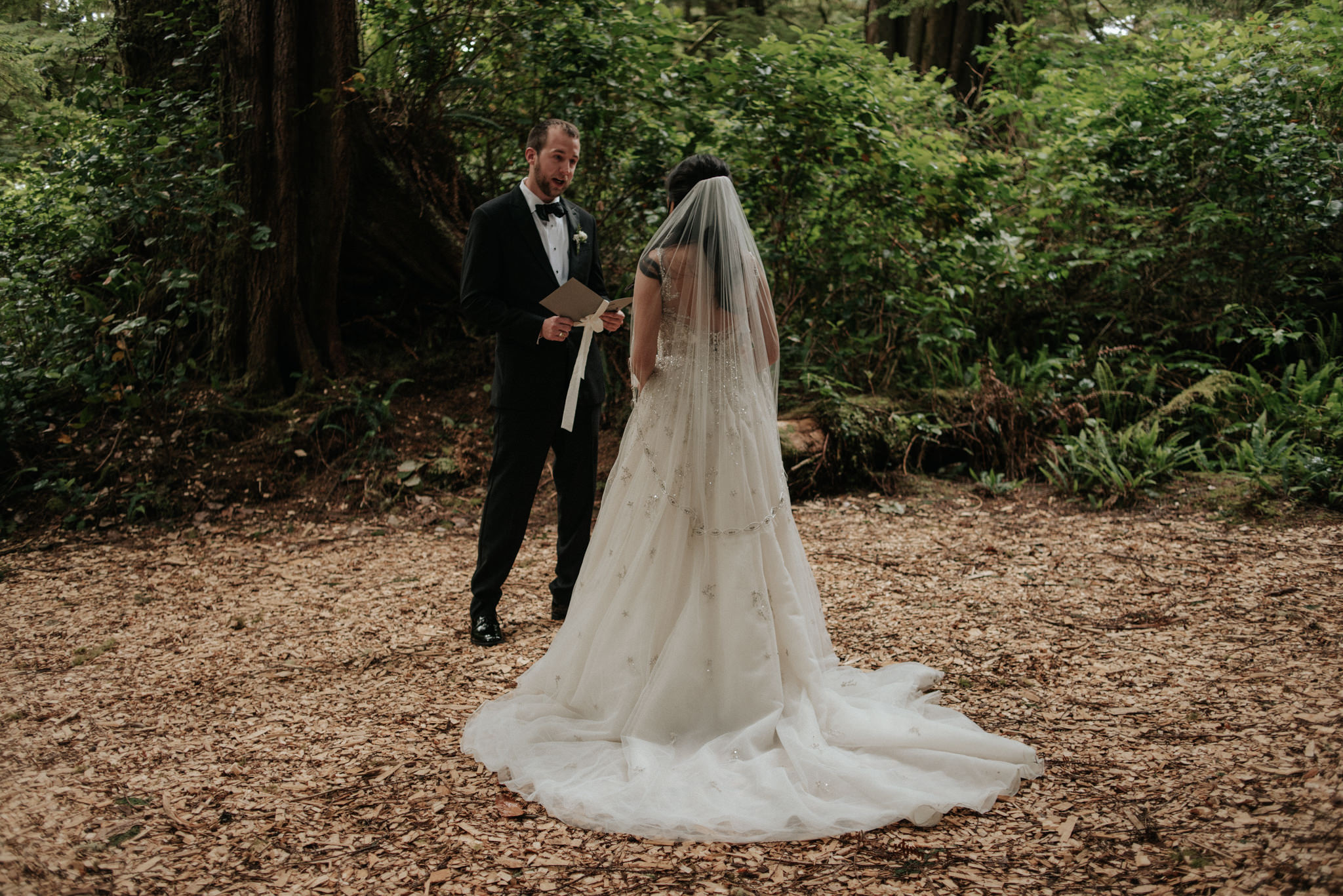 Tofino elopement ceremony at Wickaninnish Inn