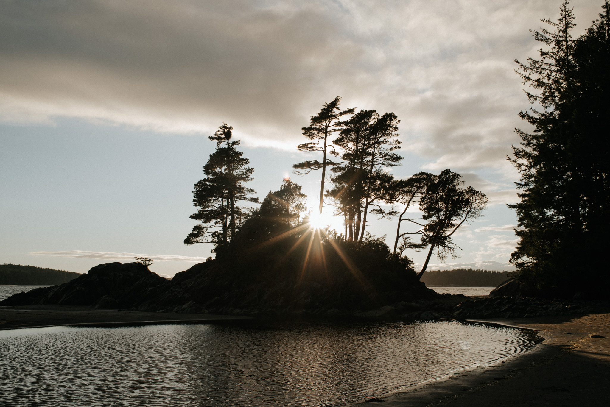 Tofino elopement sunset wedding portraits on the beach