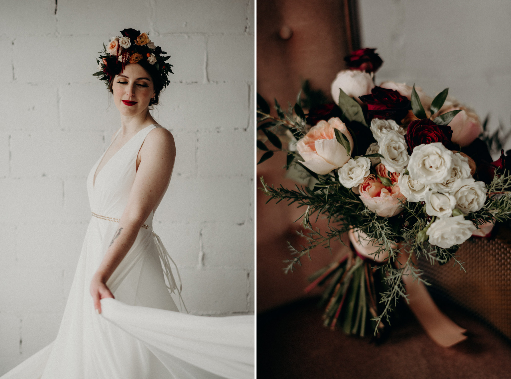 bride twirling dress