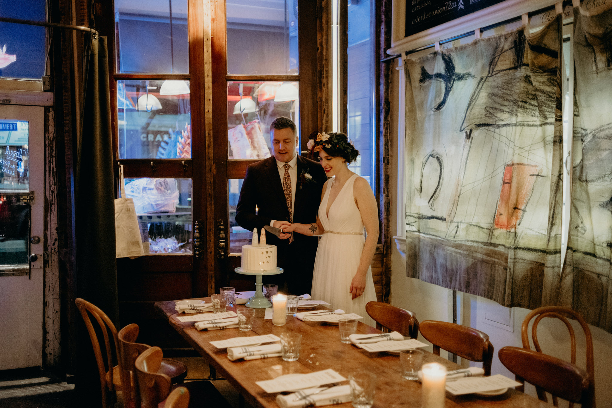 Cote de Boeuf wedding reception, intimate wedding in Toronto