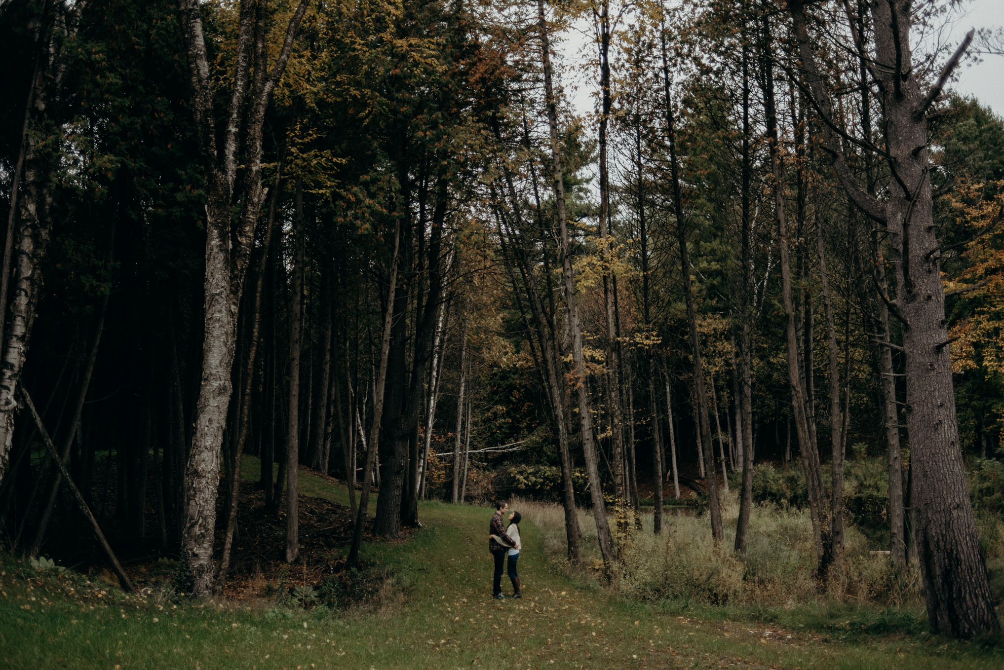 Fall couple shoot in the woods