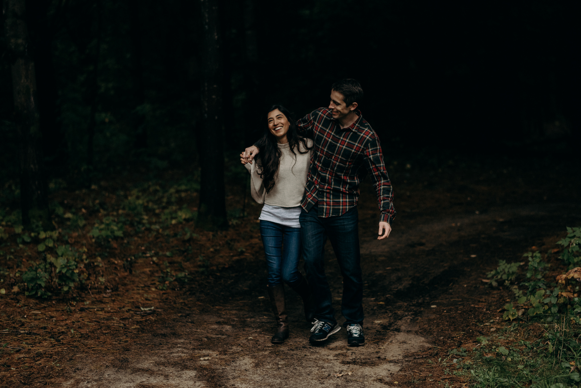 fall engagement shoot at Whispering Springs