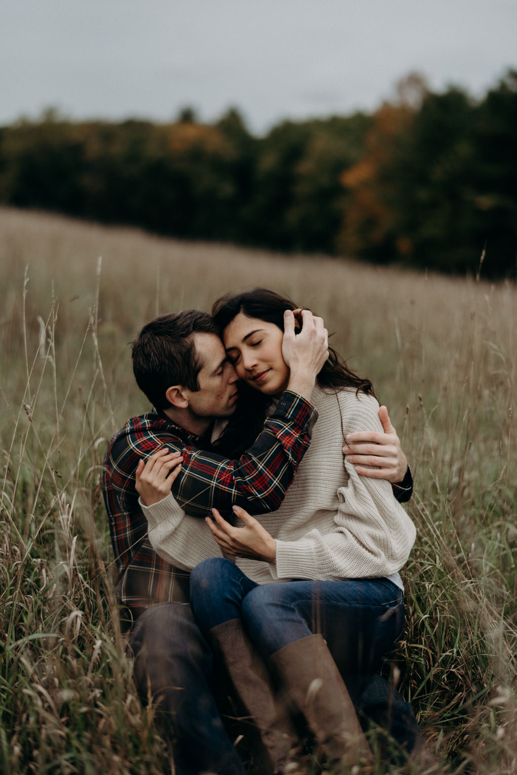 intimate fall engagement shoot at Whispering Springs