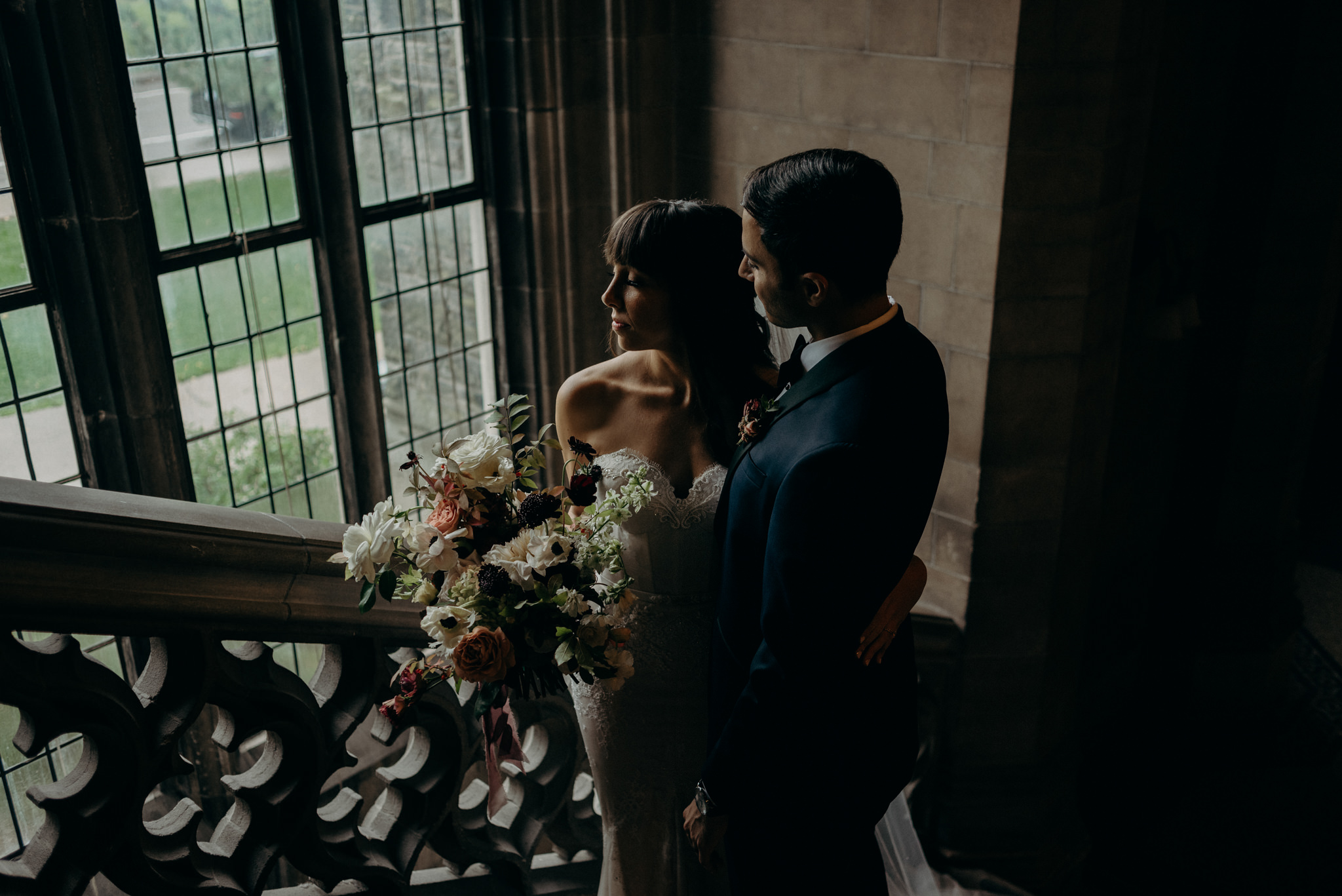 Romantic wedding portraits at Knox College U of T