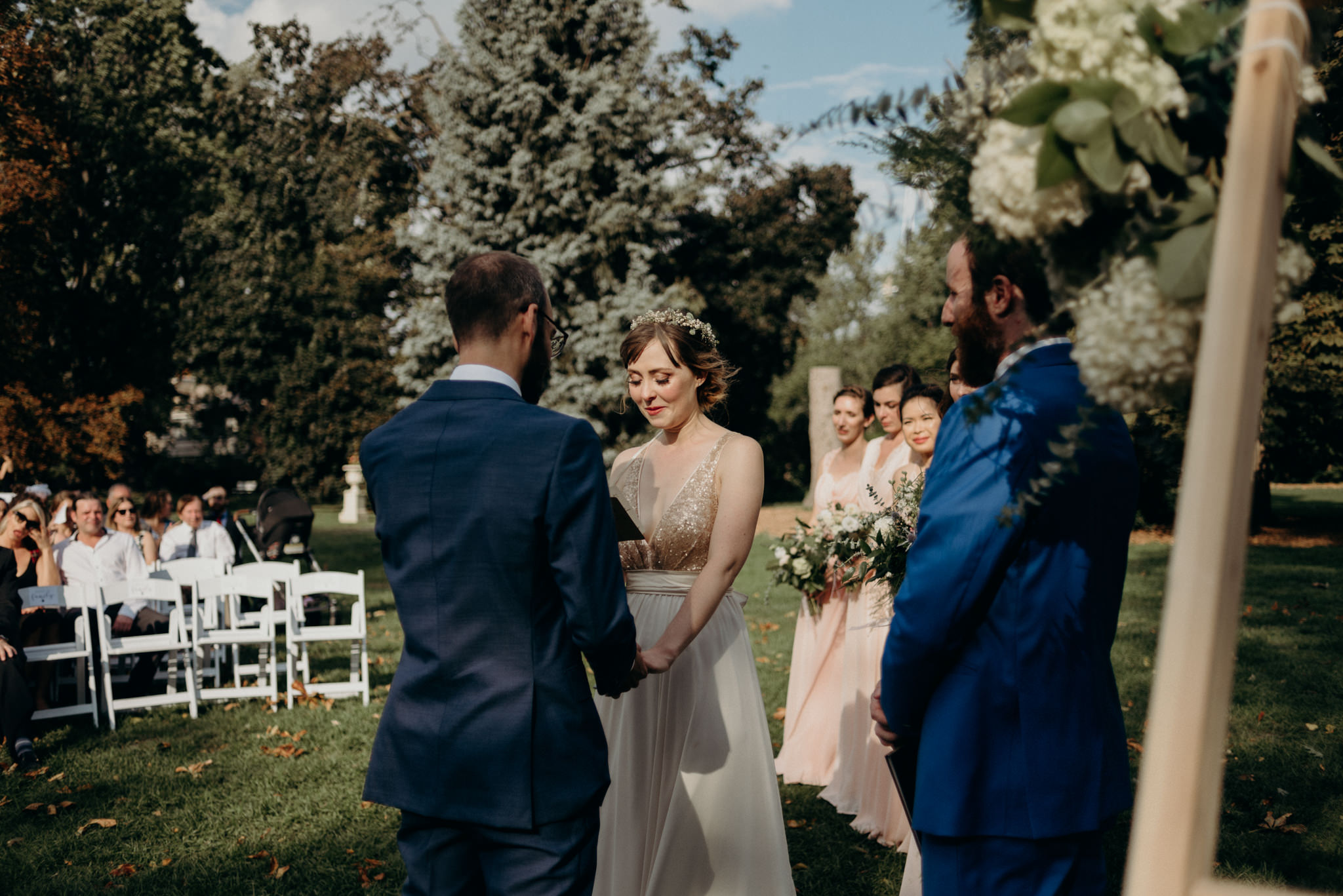 bride reading vows