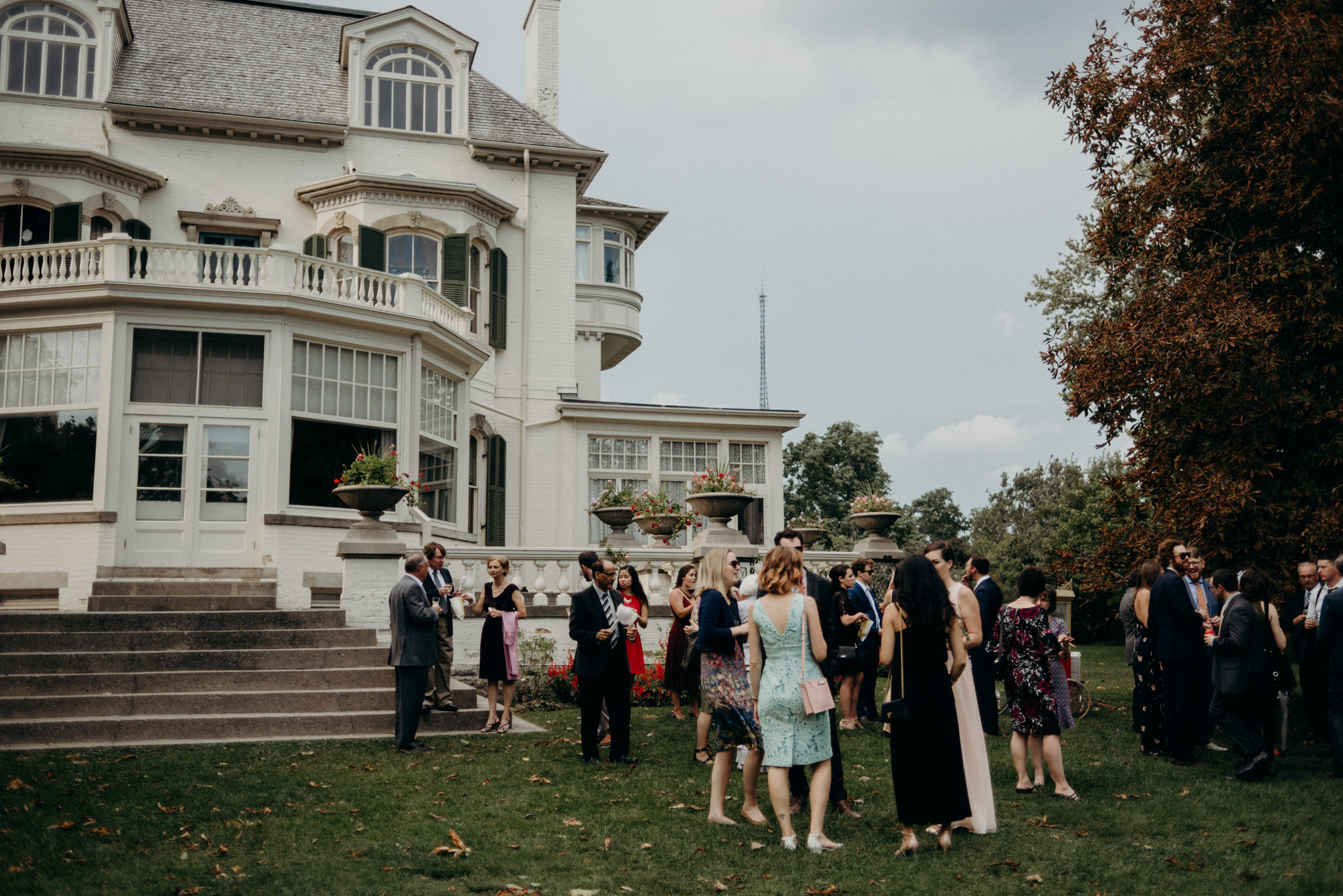 Outdoor cocktail hour at Spadina Museum