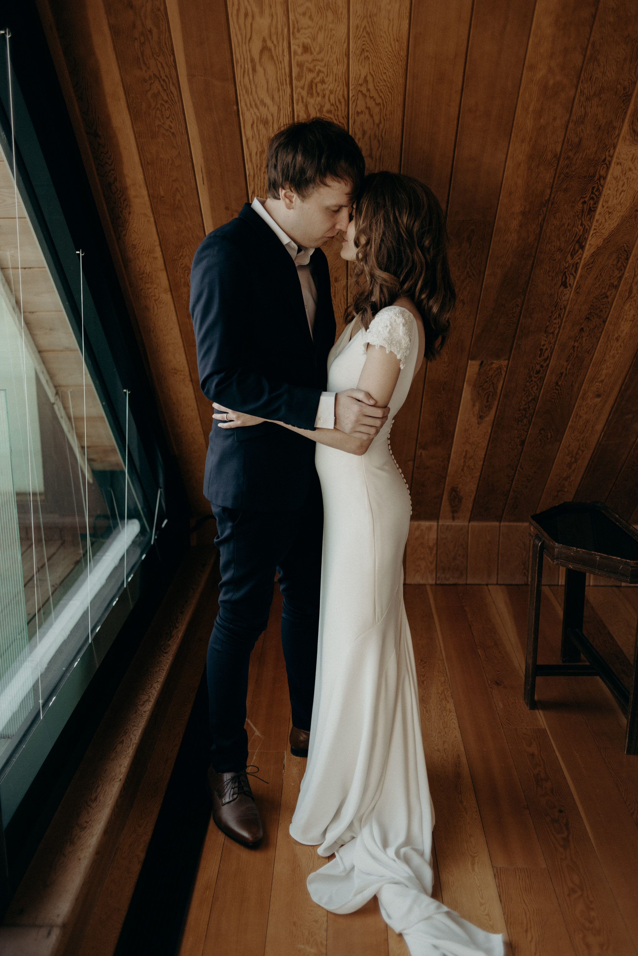 wedding portraits in owner's suite at Drake Devonshire