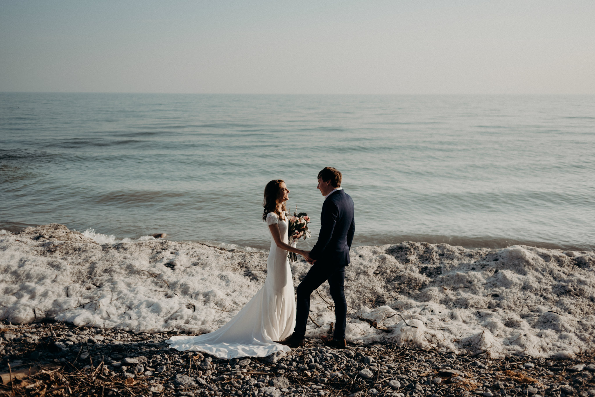 Winter elopement on Lake Ontario at Drake Devonshire