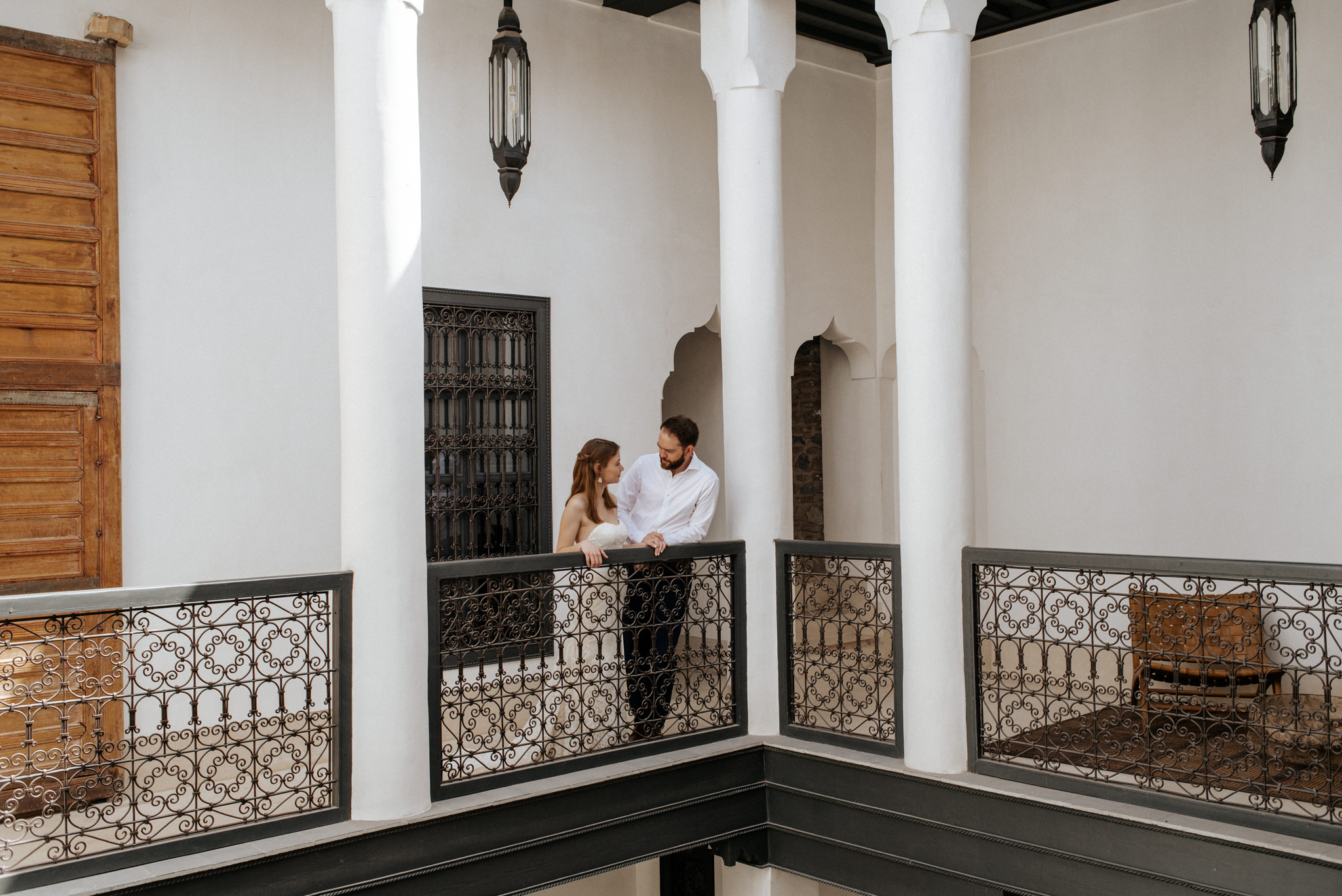 Morocco elopement portraits at Riad 42