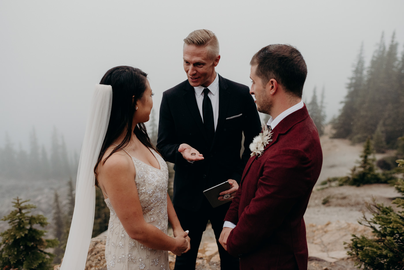 adventurous mountainside elopement, banff national park elopement